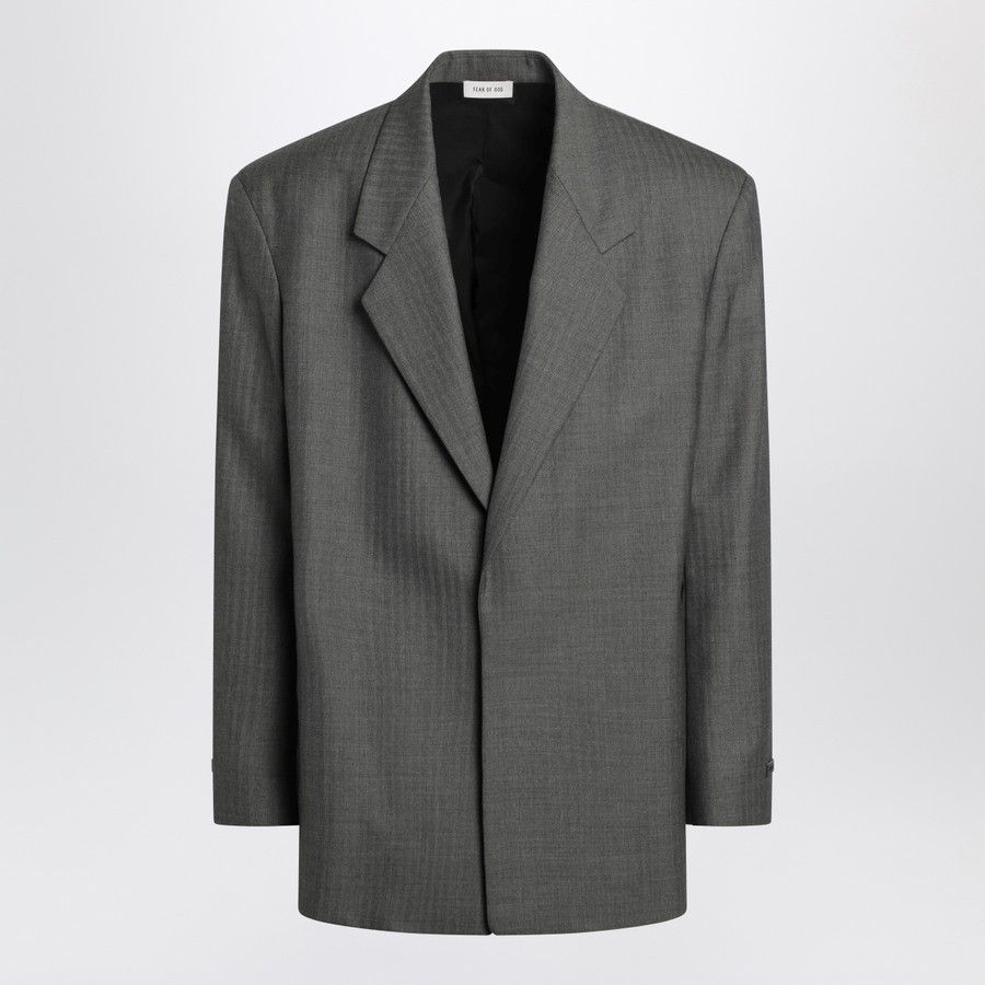 Fear of God o1d2blof0226 Single Breasted Wool Blazer in Grey Size US M / EU 48-50 / 2 - 1 Thumbnail