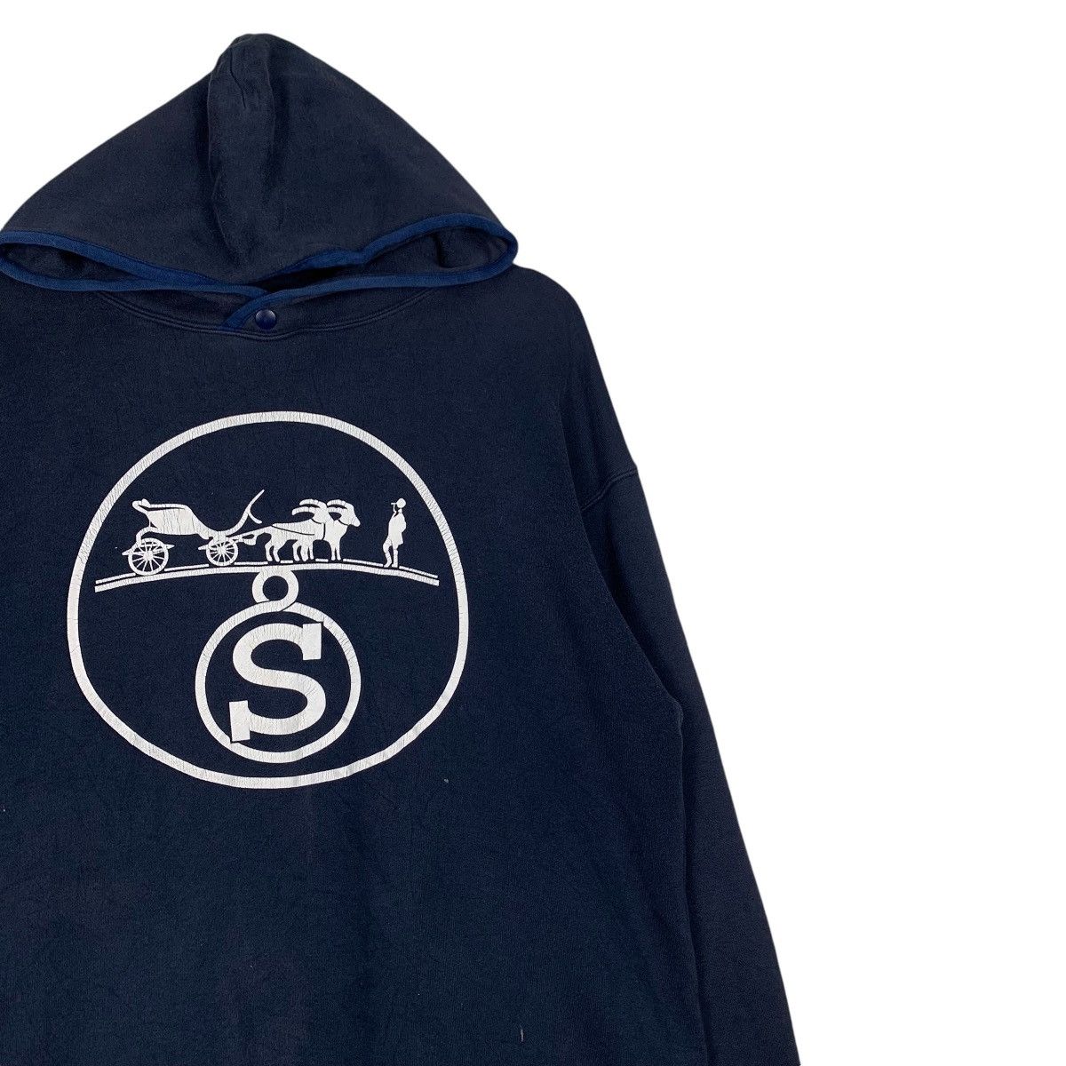 Japanese Brand SCENARIO One Piece Co. Ltd Big Logo Hoodies #1220-C55 Size US L / EU 52-54 / 3 - 5 Thumbnail