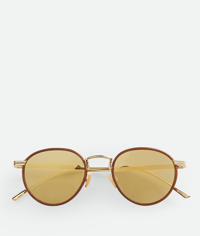 Bottega Veneta o1w1db10126 Size: OS / Classic Panthos Sunglasses in Gold Size ONE SIZE - 1 Thumbnail