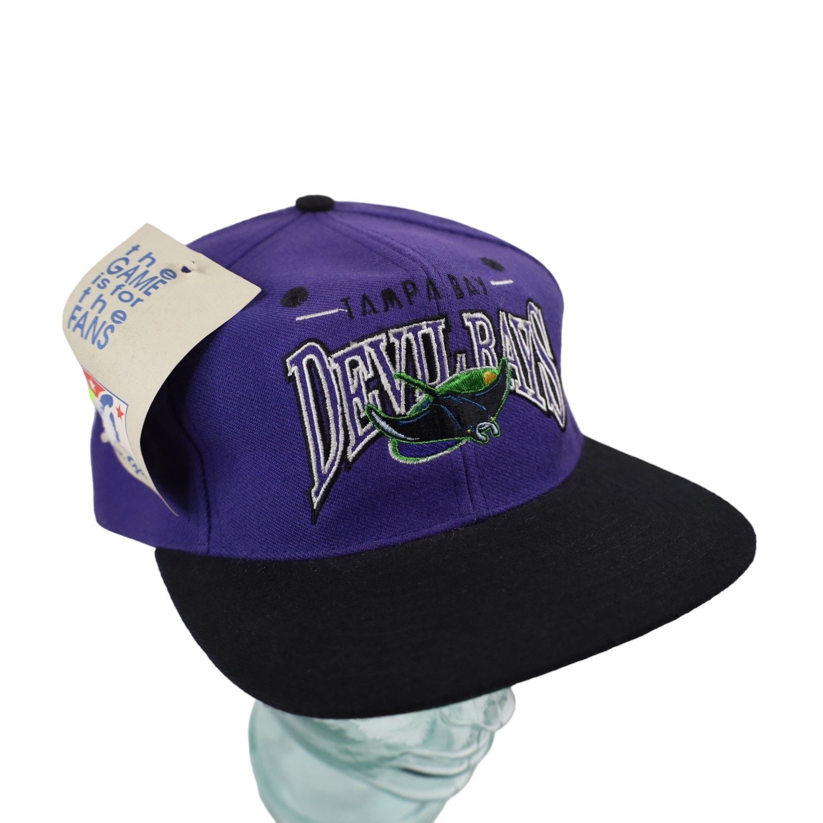 MLB × Vintage Vintage NWT Tampa Bay Devil Rays Baseball Snapback Hat Size ONE SIZE - 2 Thumbnail