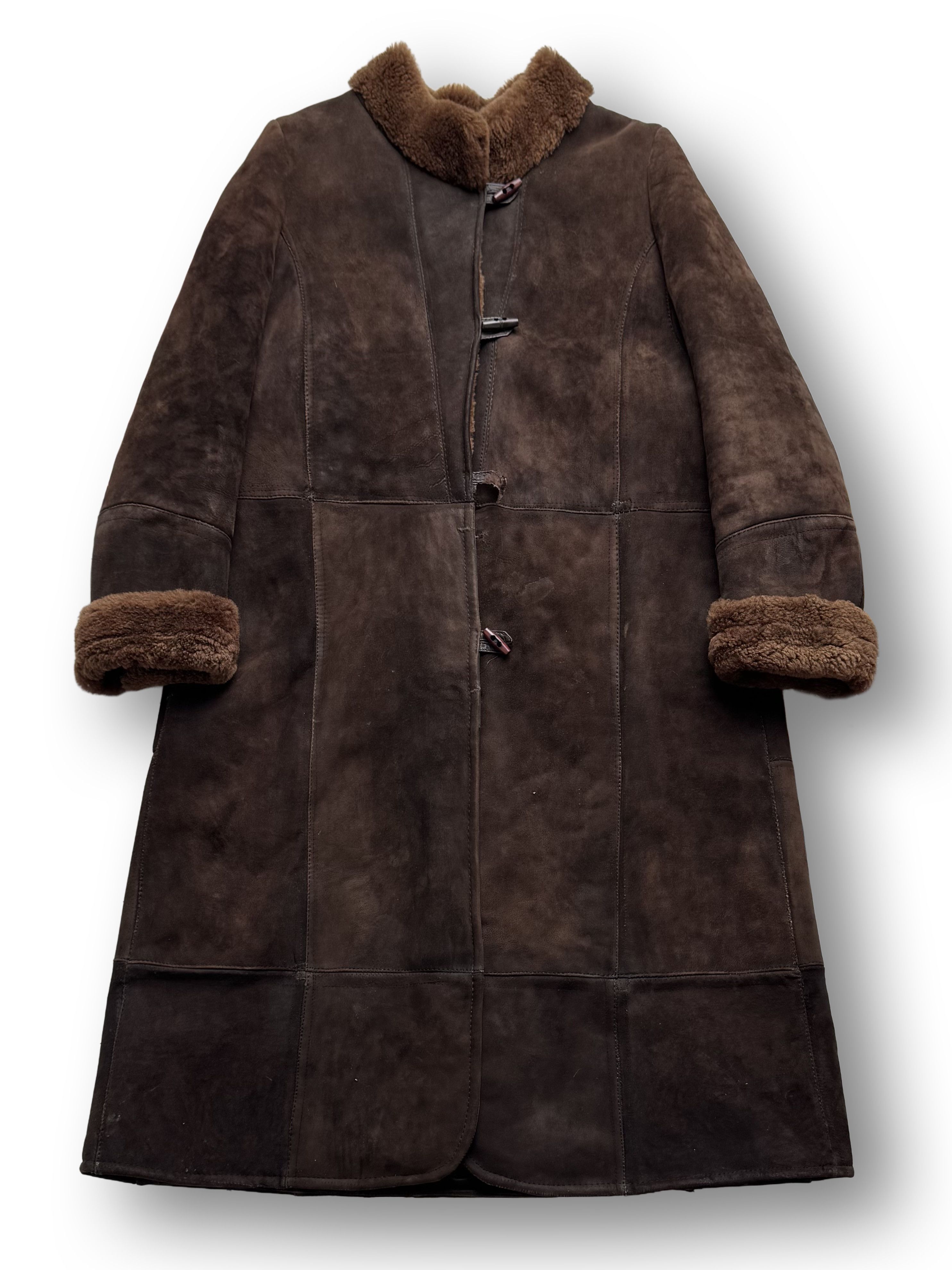 Vintage Vintage Heavy 80's Real Sheepskin Thrashed Coat Size XL / US 12-14 / IT 48-50 - 1 Thumbnail