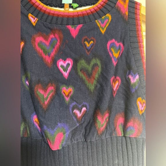 Farm Rio FARM Rio Heart Print Knit Set (Top & Skirt /2pc Set) – (XS) Size XS / US 0-2 / IT 36-38 - 12 Thumbnail