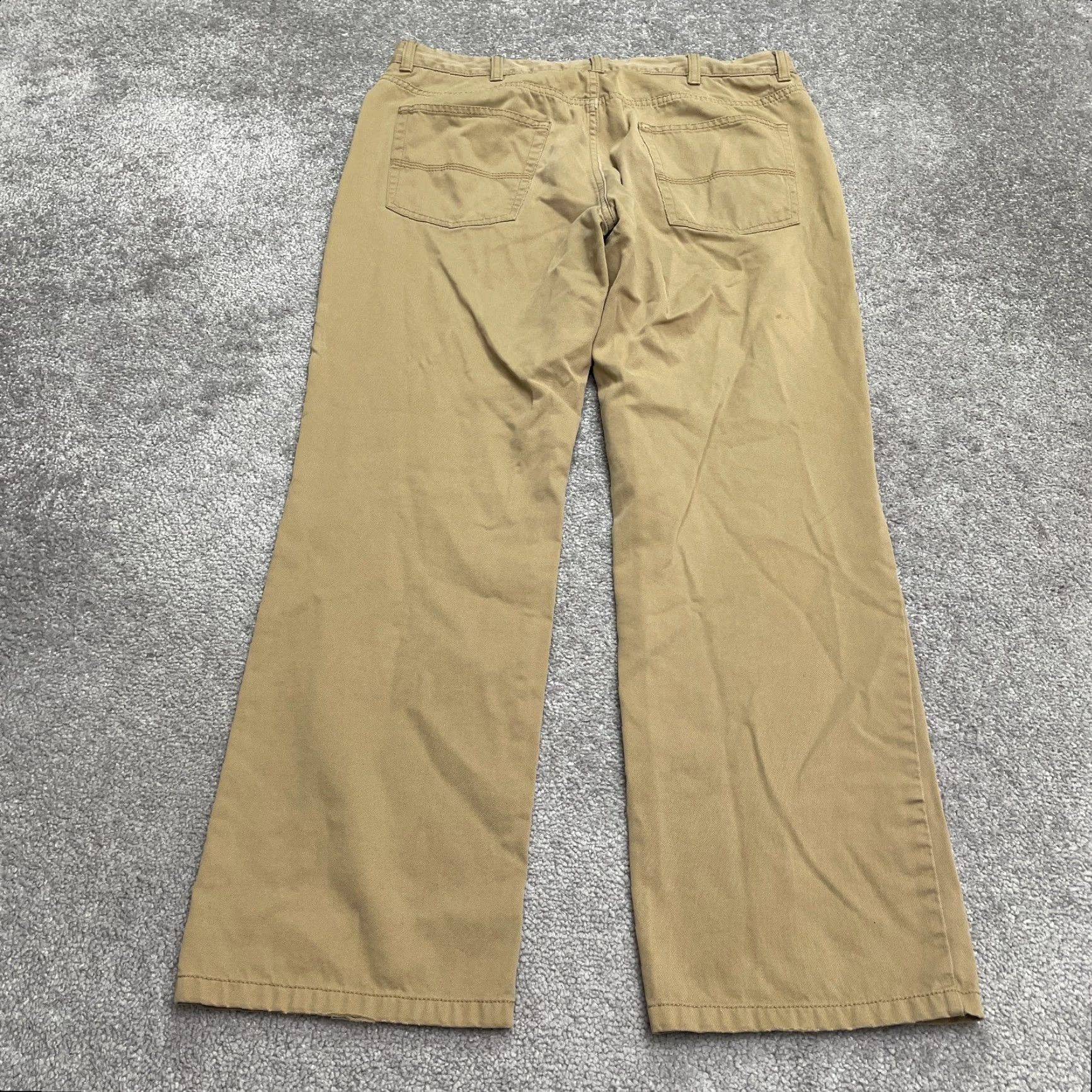 Vintage L.L. Bean Chino Pants Mens 34x30 Straight Brown Casual 100% Cotton Size US 34 / EU 50 - 2 Thumbnail