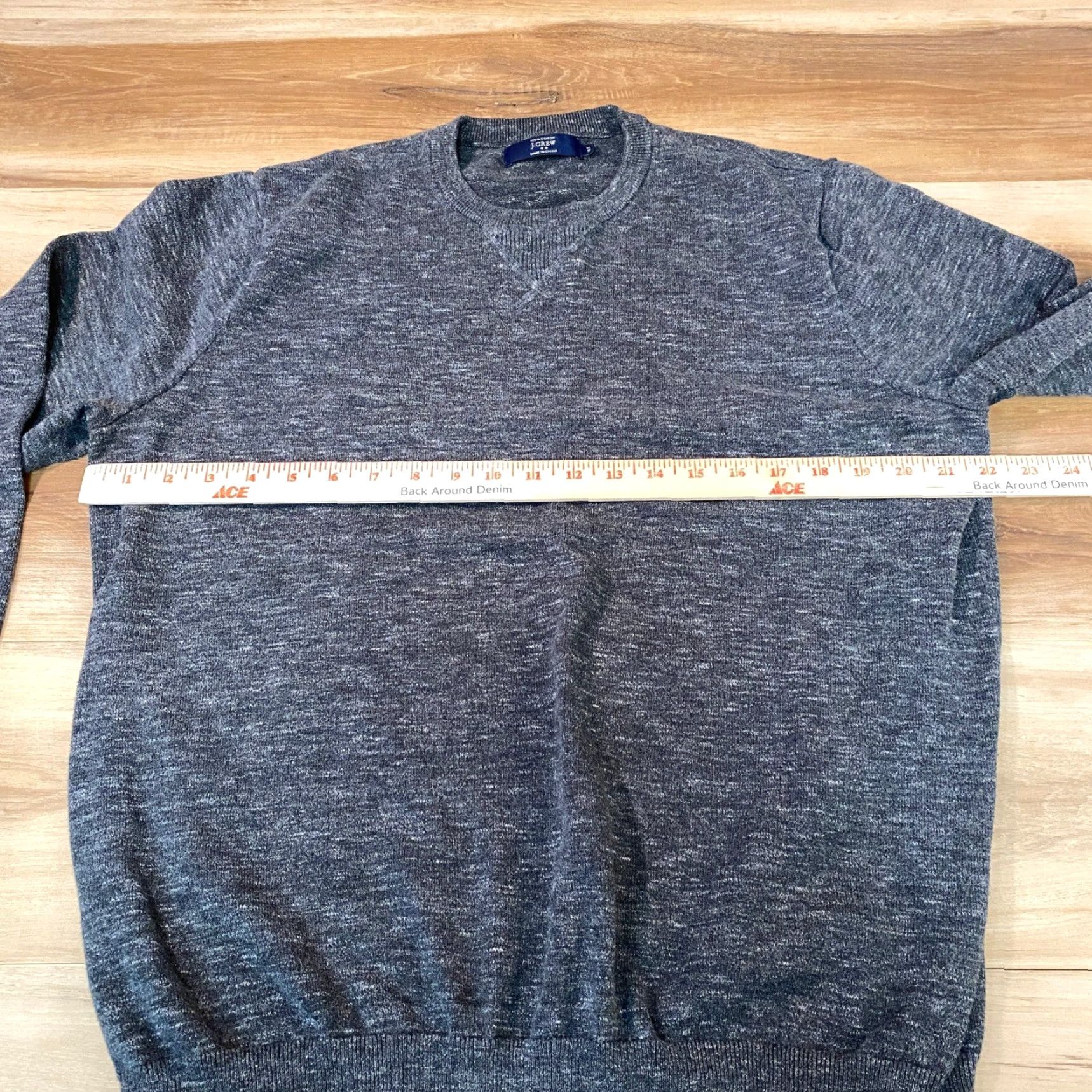 J.Crew J.Crew Mens Charcoal Grey Marled Cotton Crewneck Sweater XLT Tall Size US XL / EU 56 / 4 - 7 Thumbnail