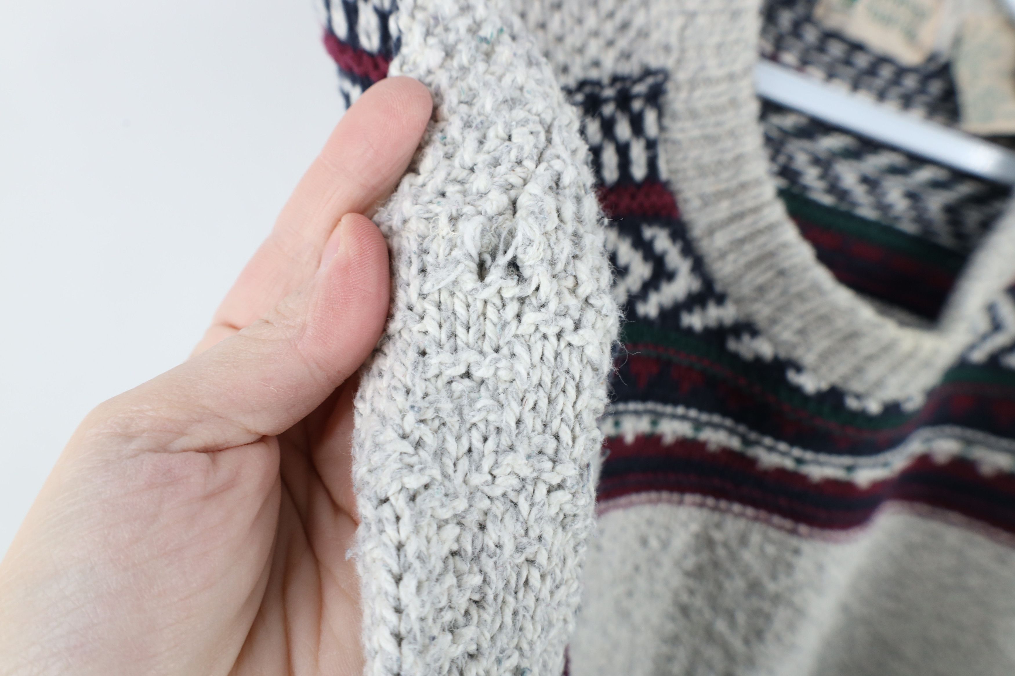 Vintage Vintage 90s Streetwear Heavy Fair Isle Knit Sweater USA Size US L / EU 52-54 / 3 - 5 Thumbnail