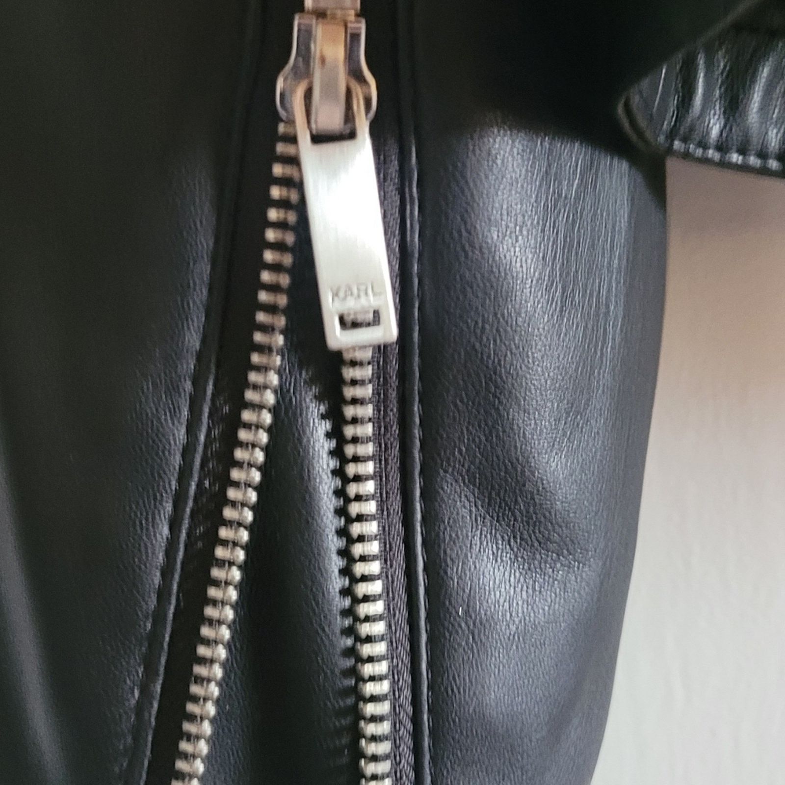 Karl Lagerfeld Karl Lagerfeld faux leather lace-up motorcycle jacket Size L / US 10 / IT 46 - 5 Thumbnail