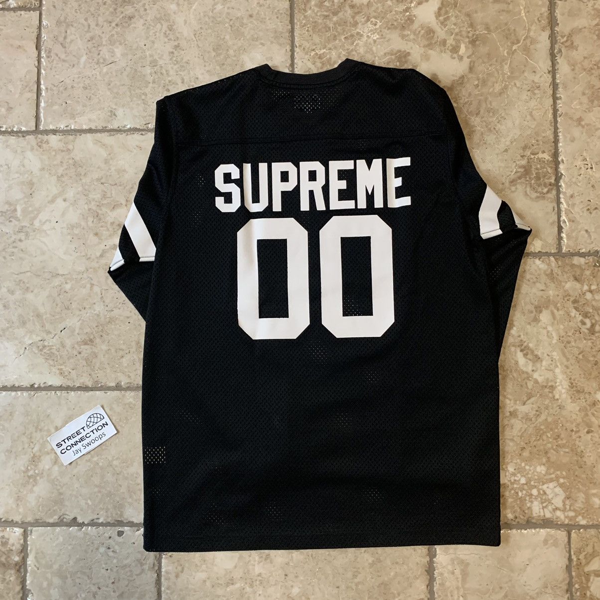 Hennessy × Supreme SUPREME HENNESSY BLACK MESH JERSEY LONG SLEEVE SIZE LARGE Size US L / EU 52-54 / 3 - 2 Thumbnail