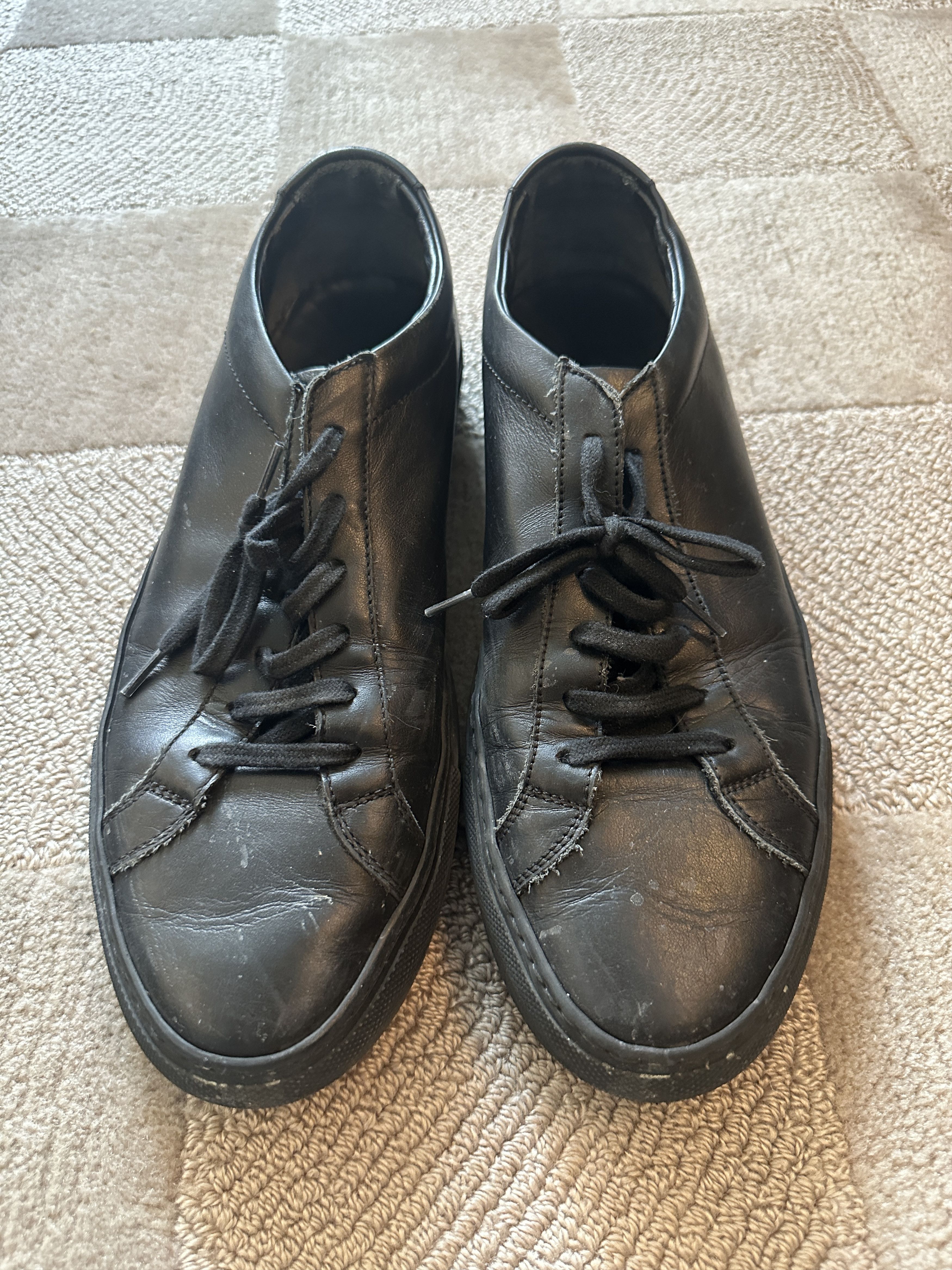 Common Projects All-Black Leather Sneakers