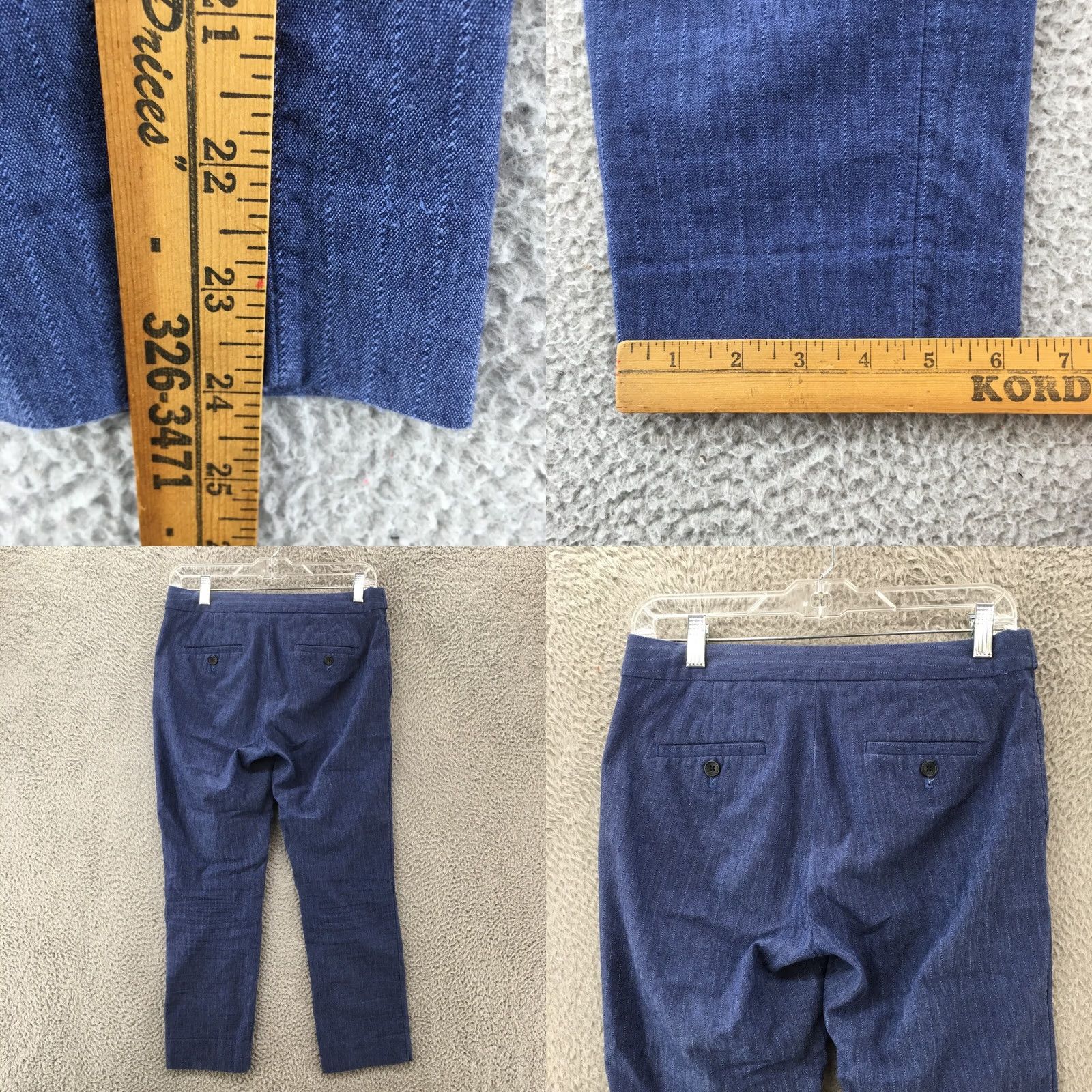 Banana Republic Banana Republic Avery Paperbag Trouser Pants Womens 0P Blue Mid Rise Zip Fly Pants Boys? Size 25" / US 0 / IT 36 - 8 Thumbnail