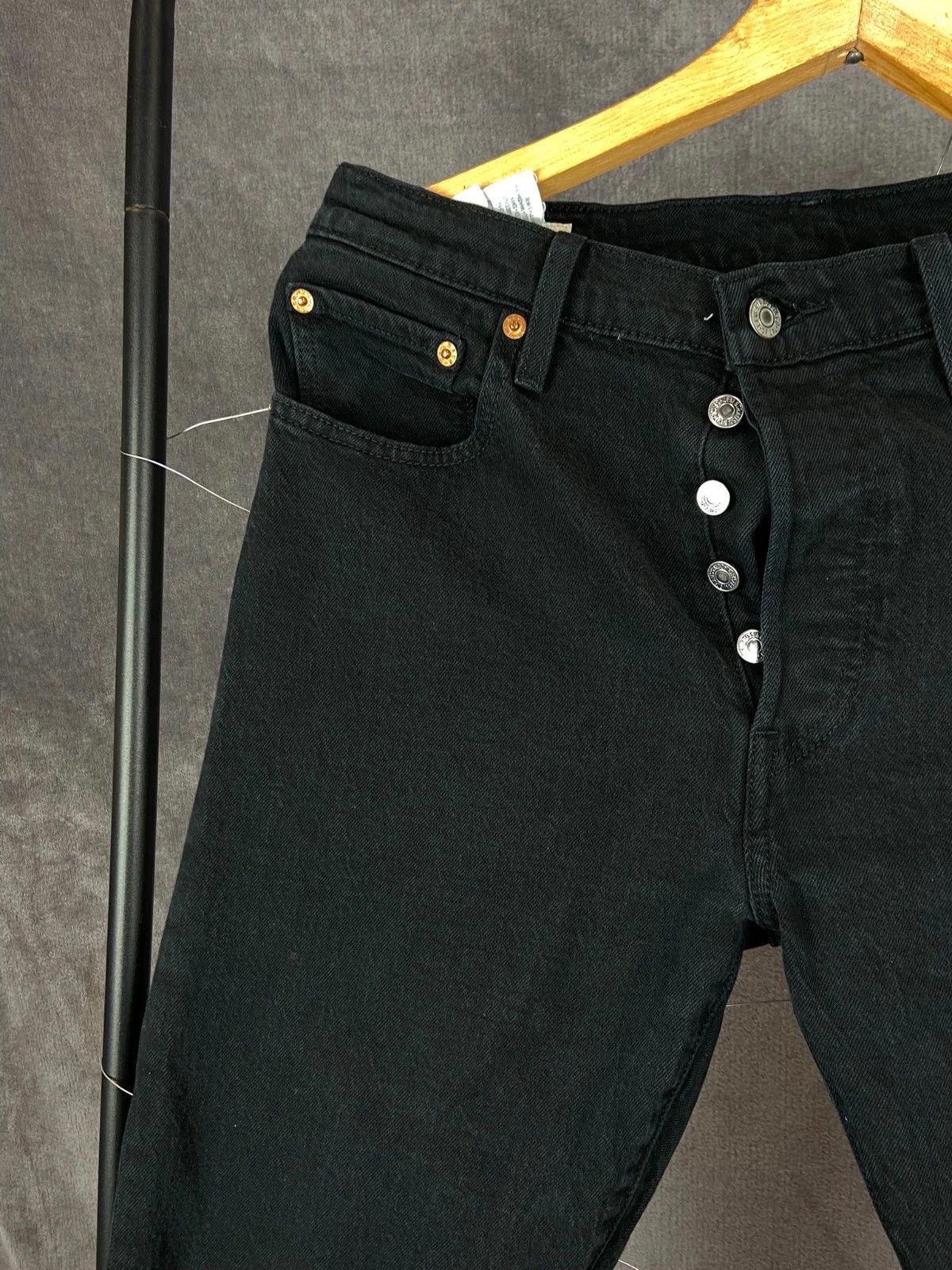 Levi's Levis Black Denim / Clean Straight Minimal (M) Size US 34 / EU 50 - 2 Thumbnail