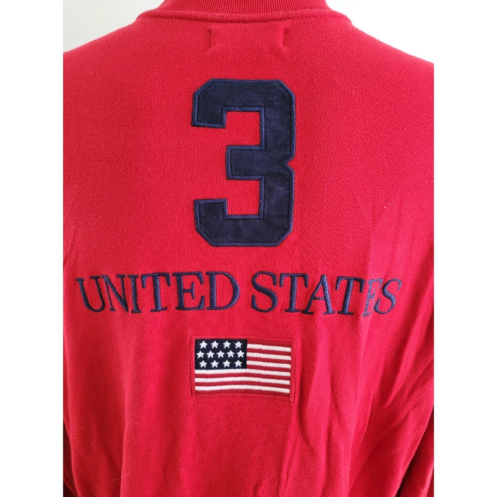 Polo Ralph Lauren VINTAGE Polo Ralph Lauren United States Track Polo XL Men's Red Track State Size US XL / EU 56 / 4 - 7 Thumbnail