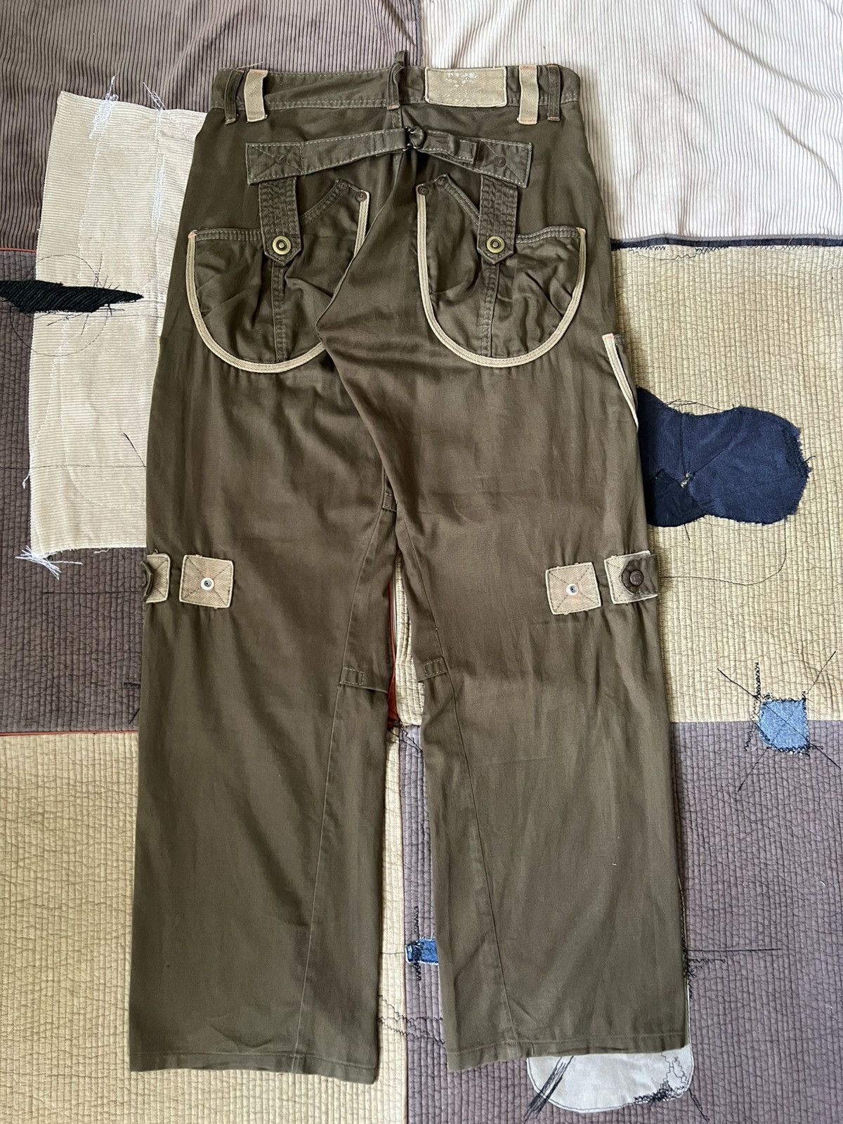 Edwin Edwin 505 Cargo Multi Pocket Flared Pants Size US 30 / EU 46 - 5 Thumbnail