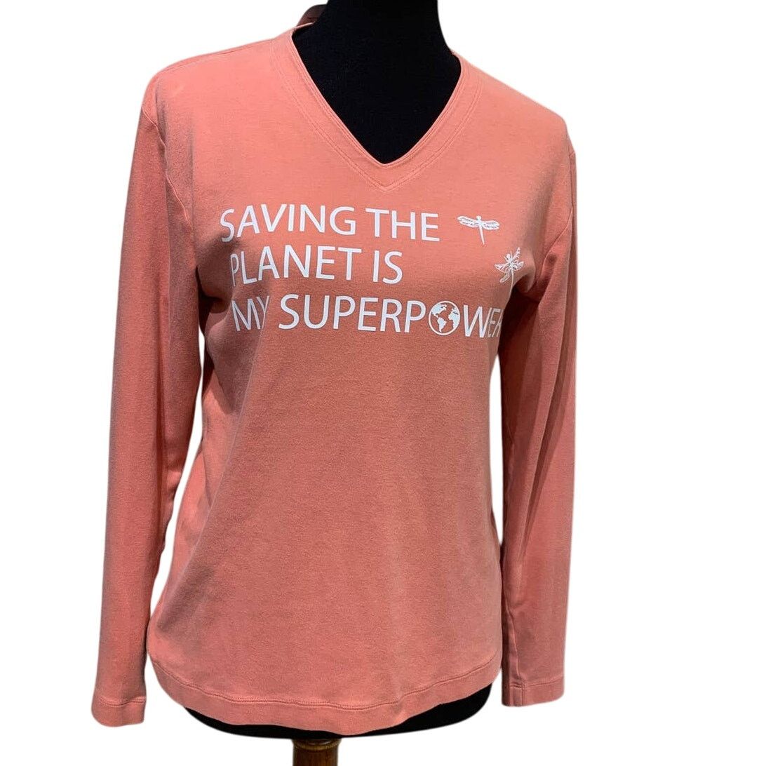 Cabelas Hand Printed Womens Medium Dragonfly Saving the Planet Tee Size M / US 6-8 / IT 42-44 - 1 Thumbnail