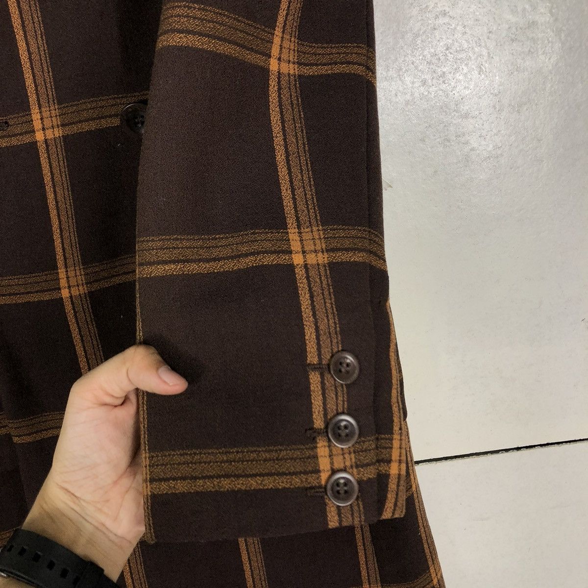 Vintage 🔥LONG JACKET WOOL SPORTMAX MADE IN ITALY TARTAN DESIGN Size M / US 6-8 / IT 42-44 - 15 Thumbnail
