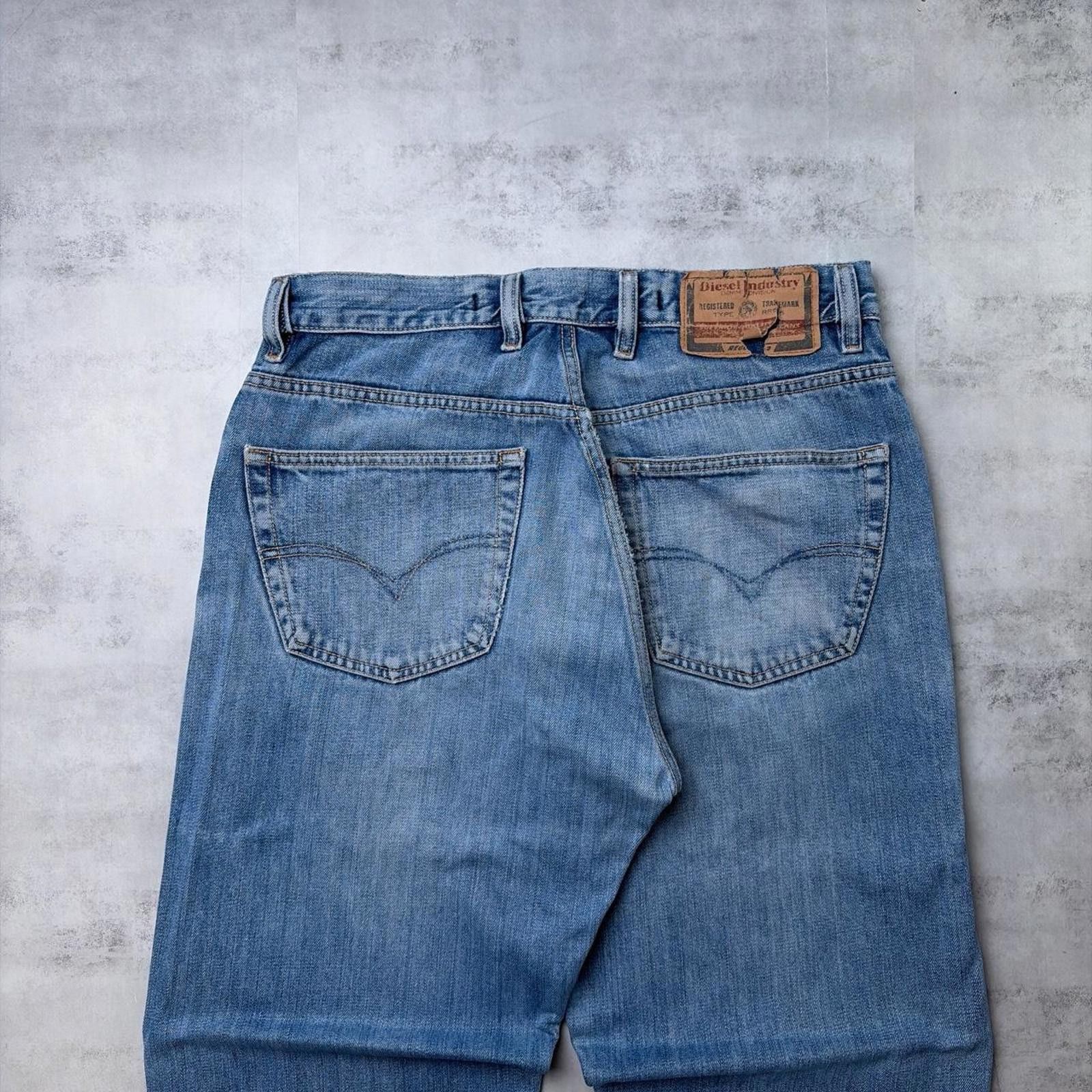 Diesel Y2K Blue Diesel Grunge Basic Baggy Skater Denim Jeans Size US 32 / EU 48 - 2 Thumbnail