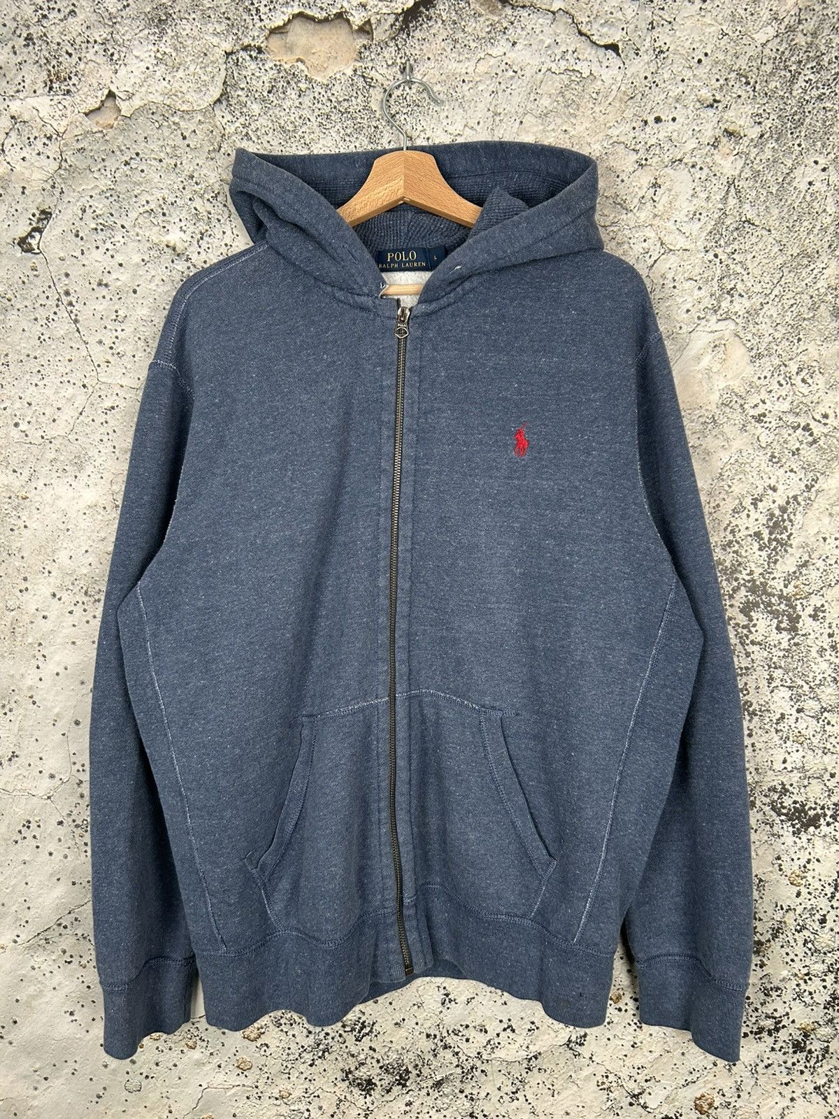 Polo Ralph Lauren Vintage Polo Ralph Lauren Zip Hoodie Baggy Boxy Rap Skate Size US L / EU 52-54 / 3 - 1 Thumbnail