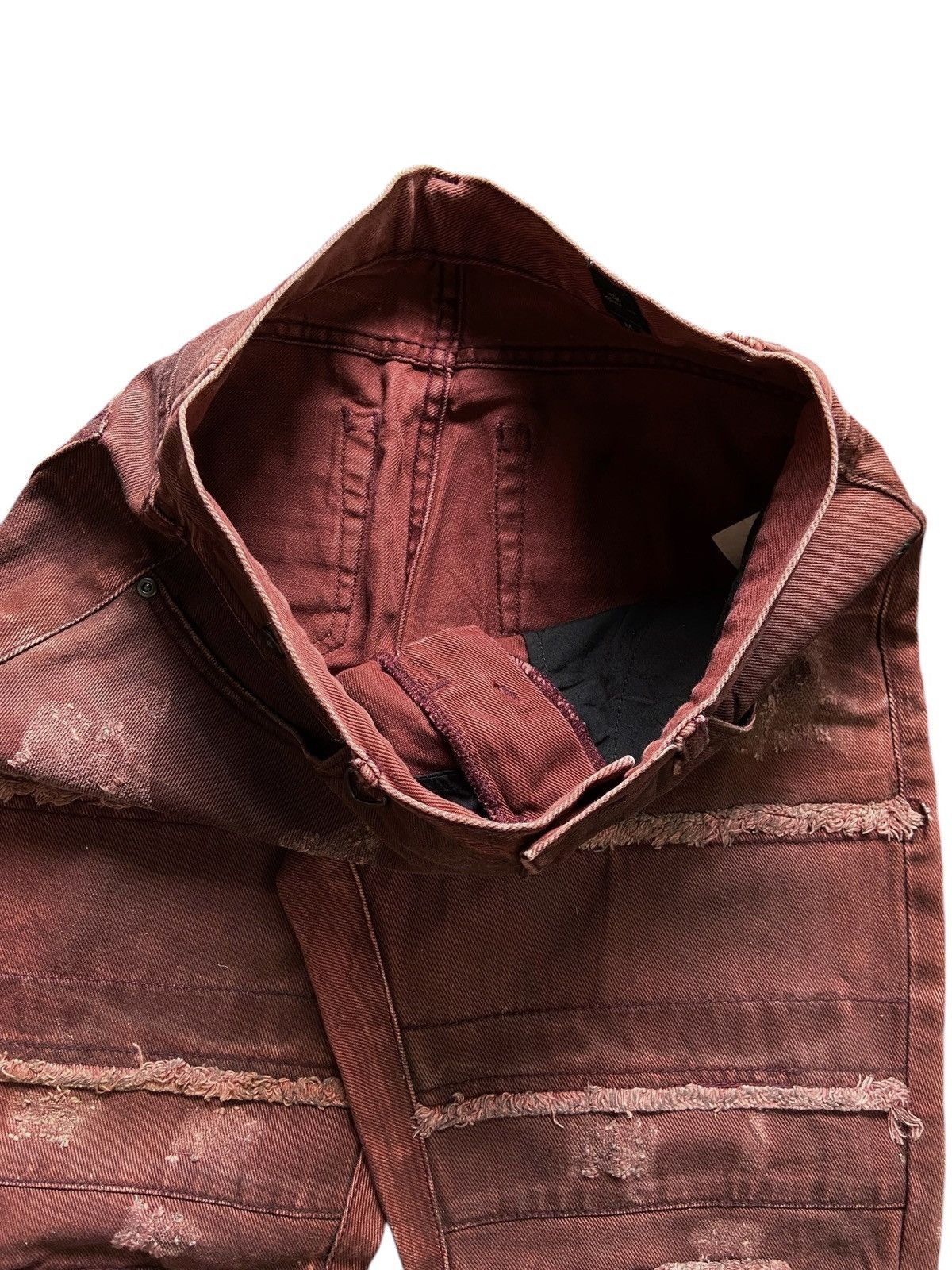 semanticdesign SEMANTIC DESIGN DISTRESSED PUNK STREET RED DENIM Size US 30 / EU 46 - 7 Thumbnail