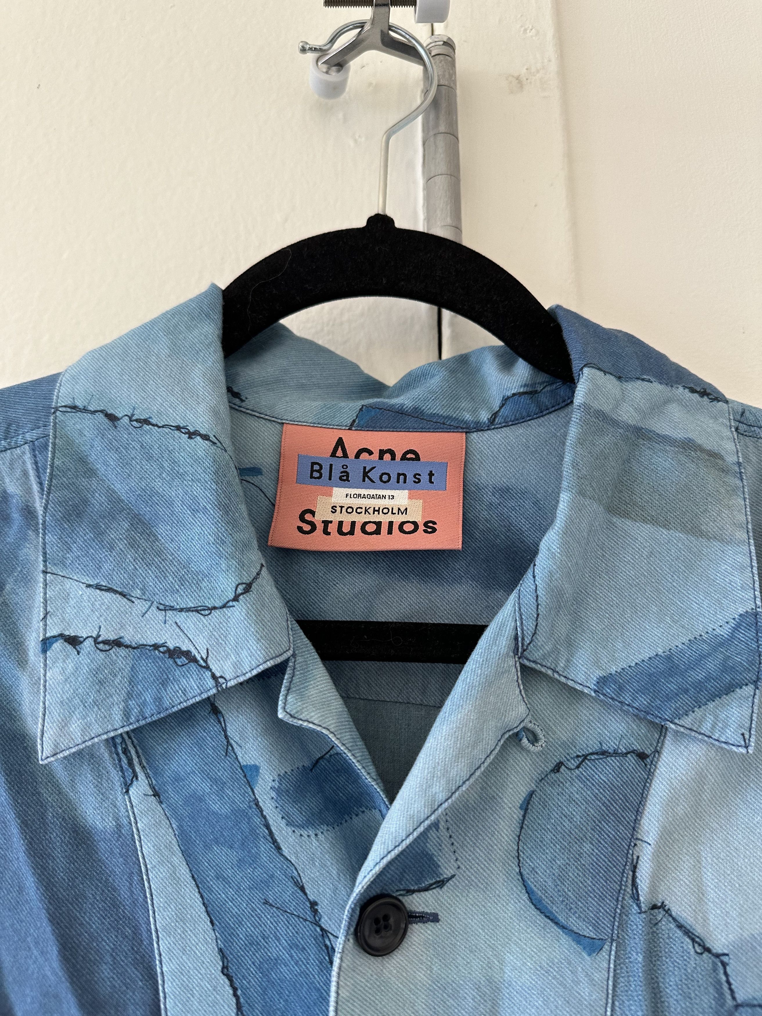 Acne Studios Acne Studios Bla Konst Abstract Pattern Camp Collar Shirt Size US M / EU 48-50 / 2 - 3 Thumbnail