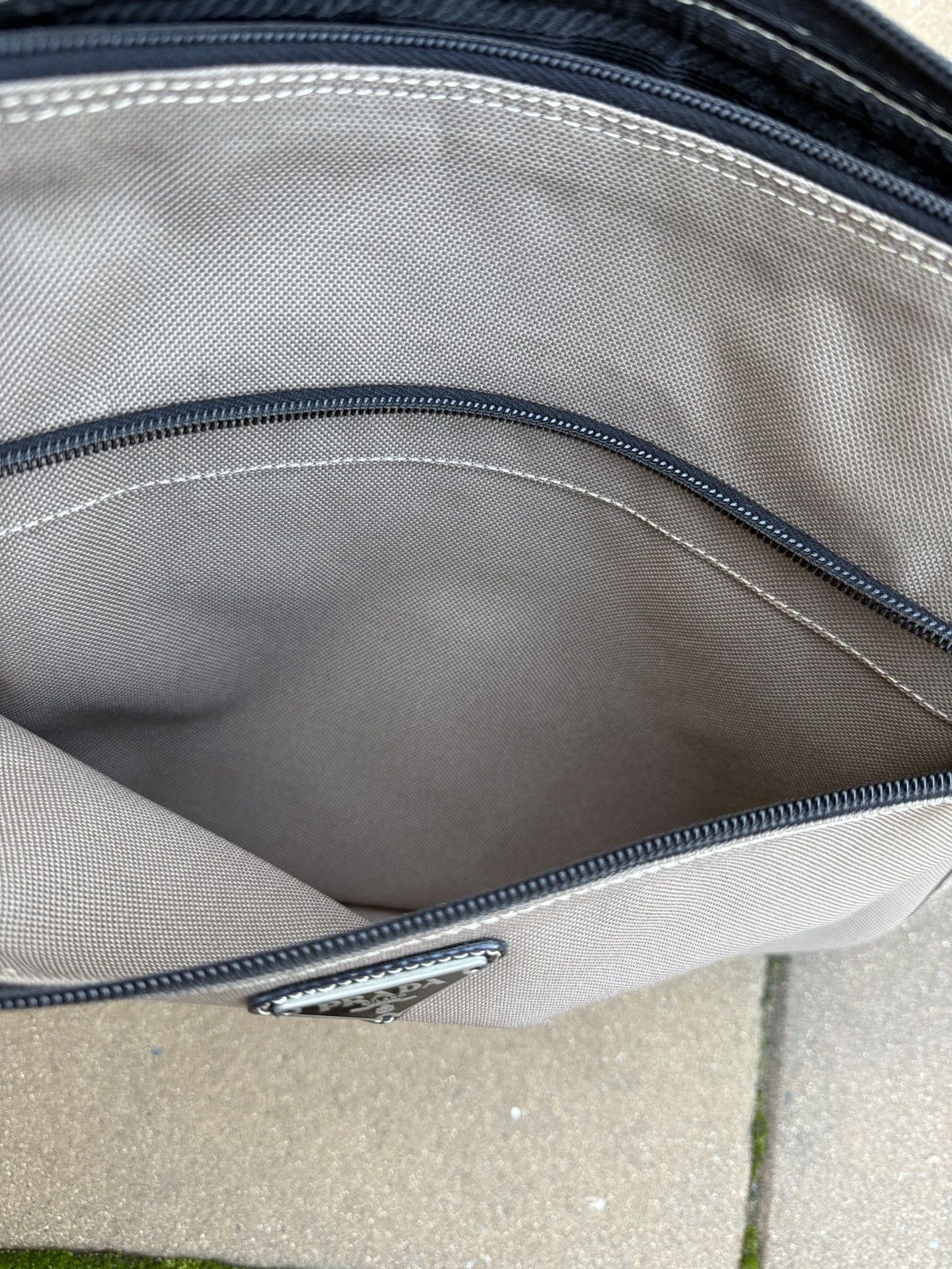 Prada Prada Canvas Messenger Bag Used Brown OS Size ONE SIZE - 6 Thumbnail