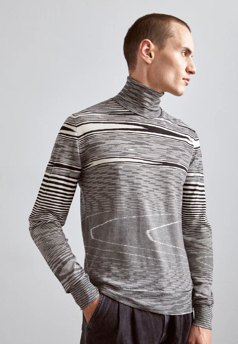 Missoni o1y0225 Turtleneck Sweatshirt in Multicolor Size US L / EU 52-54 / 3 - 3 Thumbnail