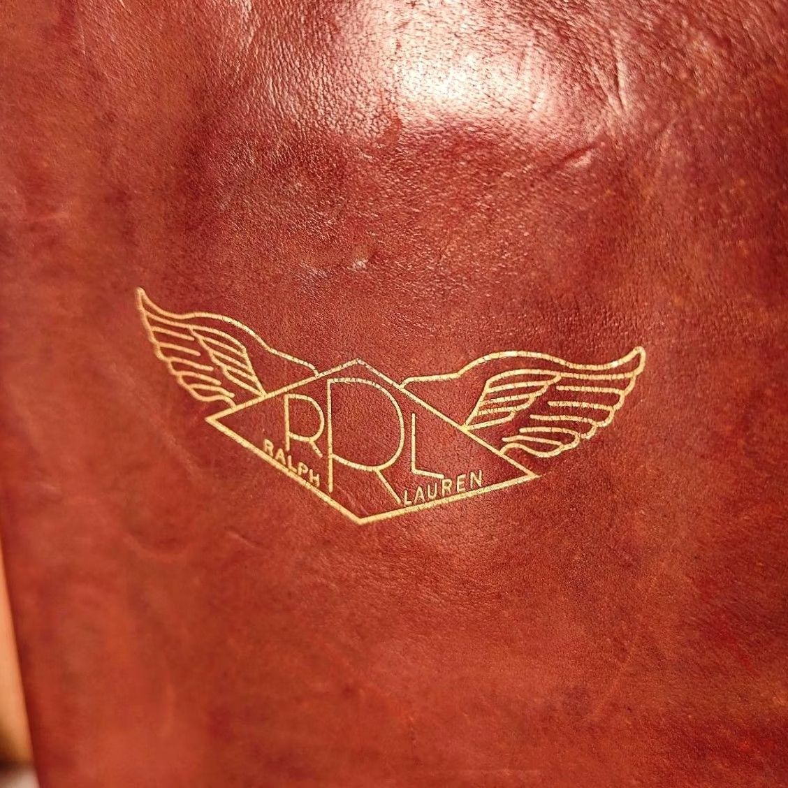 Ralph Lauren RRL Ralph Lauren Wallet Bag Card Holder A-2 Type Logo Eagle Brown Leather Pre-owned Unisex Folding Bifold Card Wallet Mens Womens Boys Girls Size ONE SIZE - 2 Thumbnail
