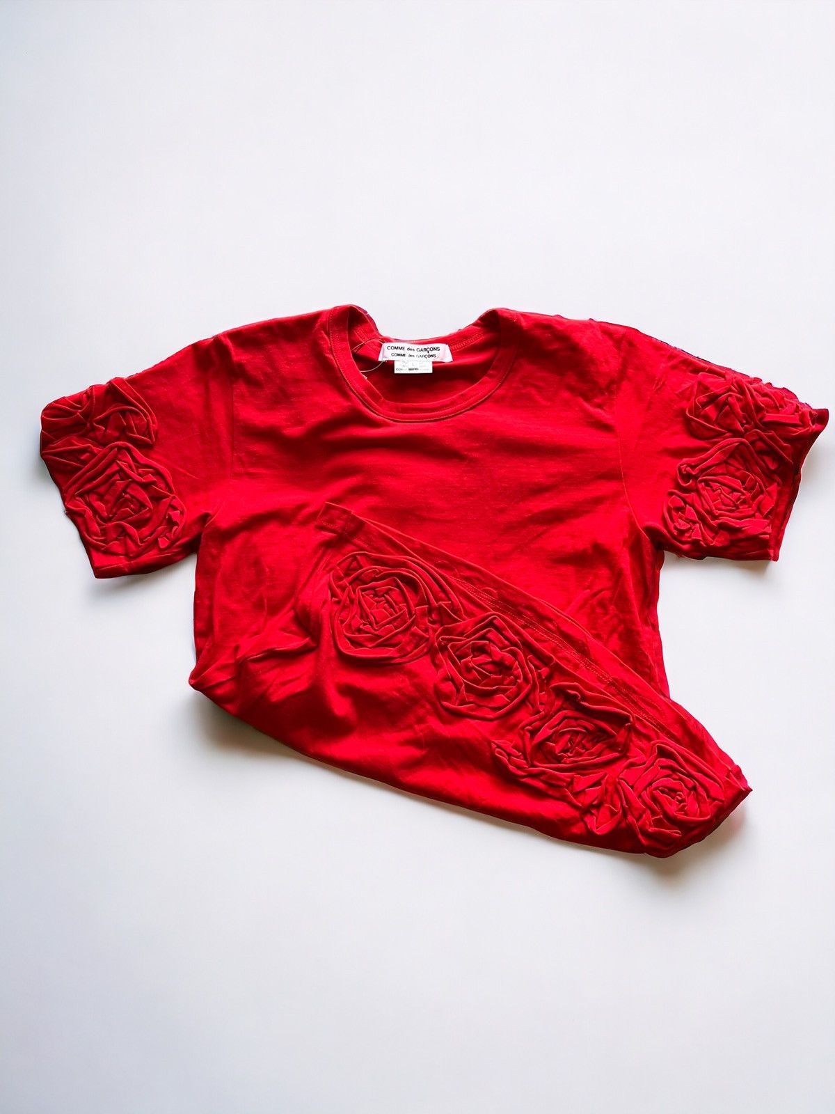 Comme des Garcons Comme Des Garçons flowers embellished t-shirt Size L / US 10 / IT 46 - 2 Thumbnail