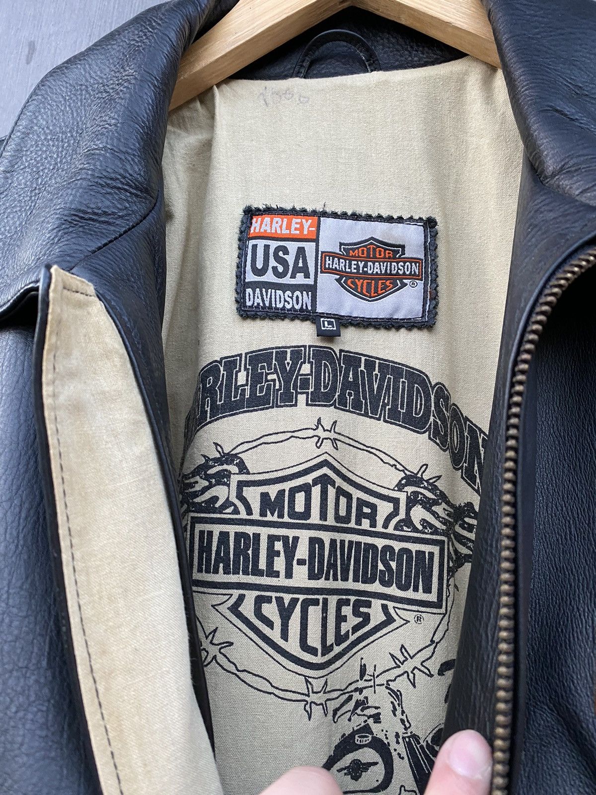Harley Davidson × Vintage Harley Davidson Vintage leather jacket size L/XL Size US XL / EU 56 / 4 - 5 Thumbnail