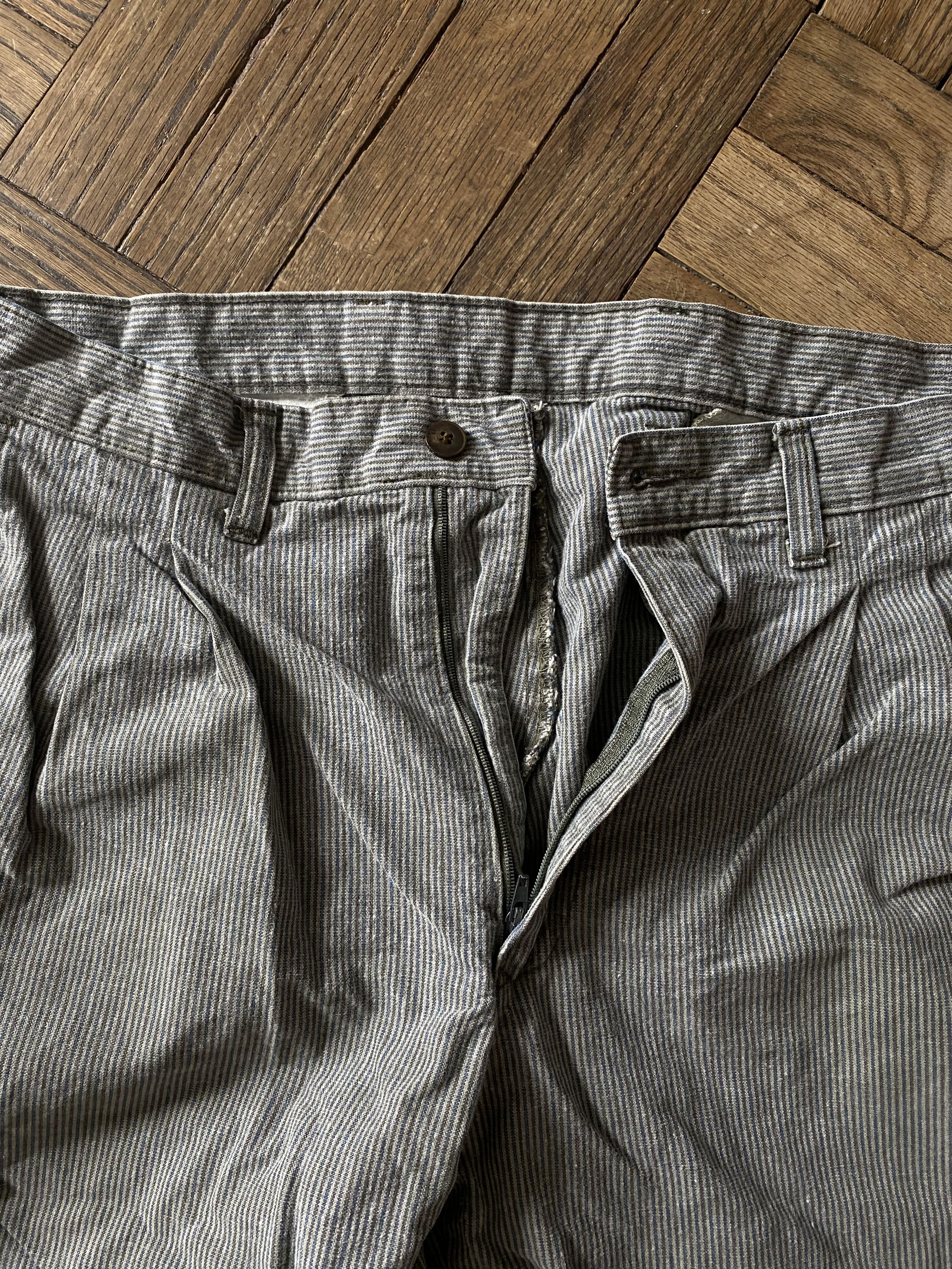 Vintage Pinstripe Made in Canada Work Pants Size US 32 / EU 48 - 2 Thumbnail