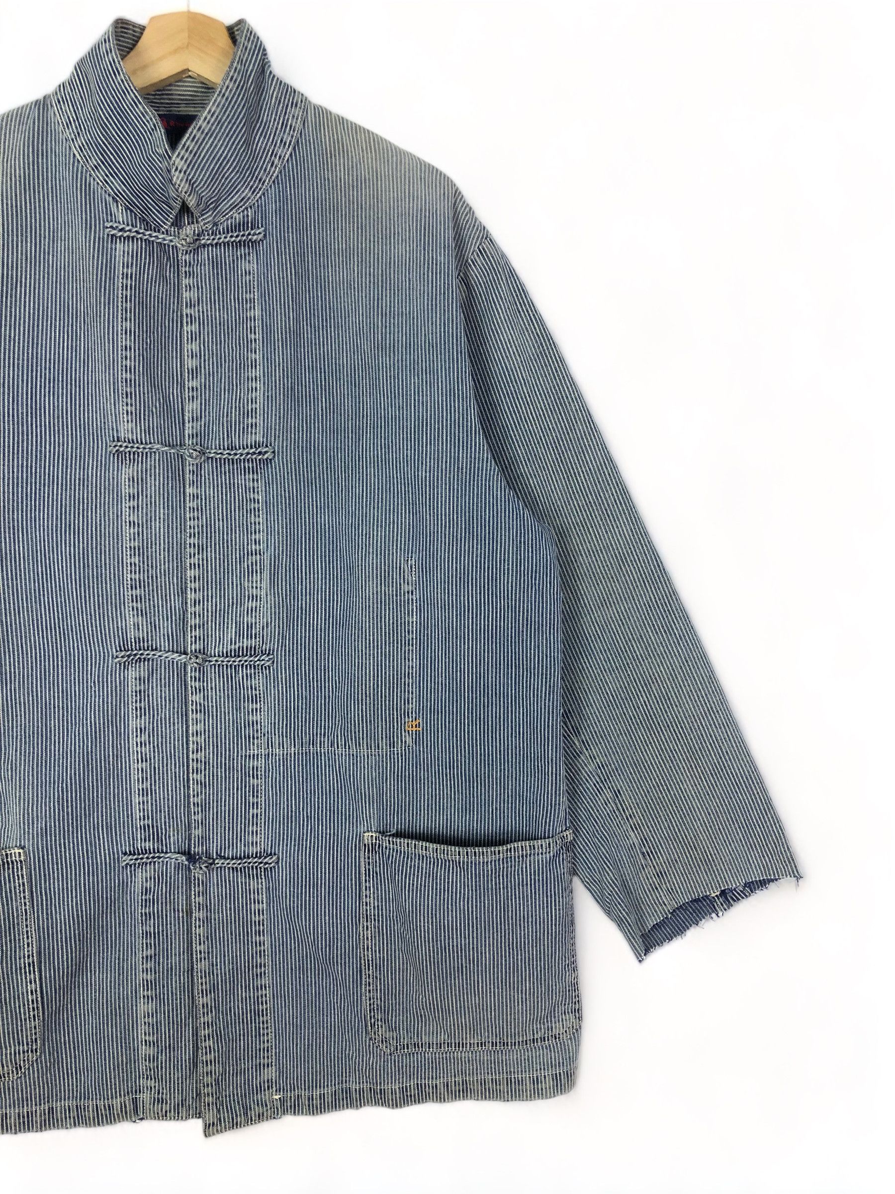 45rpm × Indigo × Vintage RARE🔥VINTAGE R BY 45RPM INDIGO HICKORY MANDARIN CHOREJACKET Size US L / EU 52-54 / 3 - 4 Thumbnail