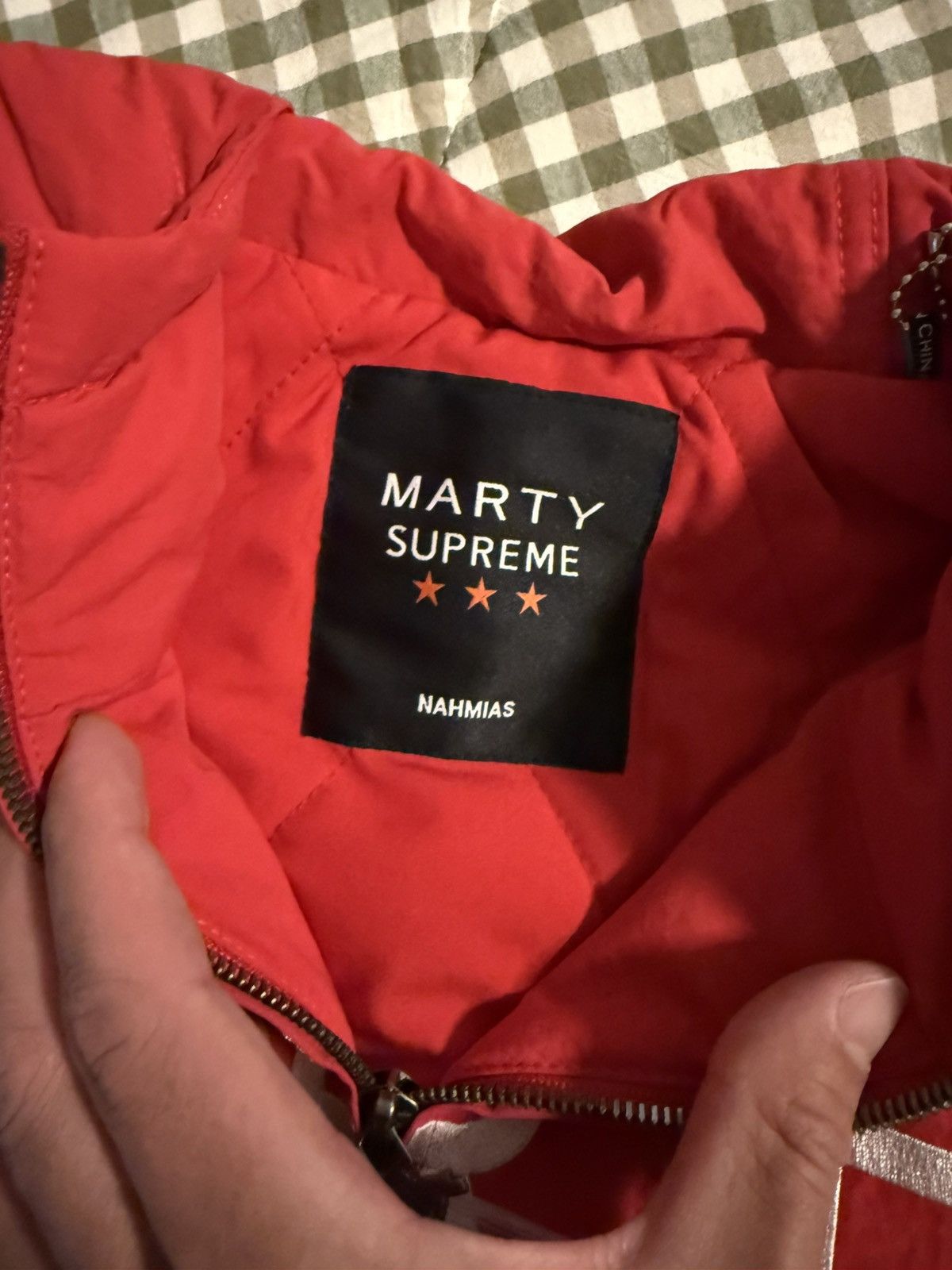 A24 × Nahmias Marty Supreme Warm Up Jacket - Korea - Red / Navy Size US L / EU 52-54 / 3 - 3 Thumbnail