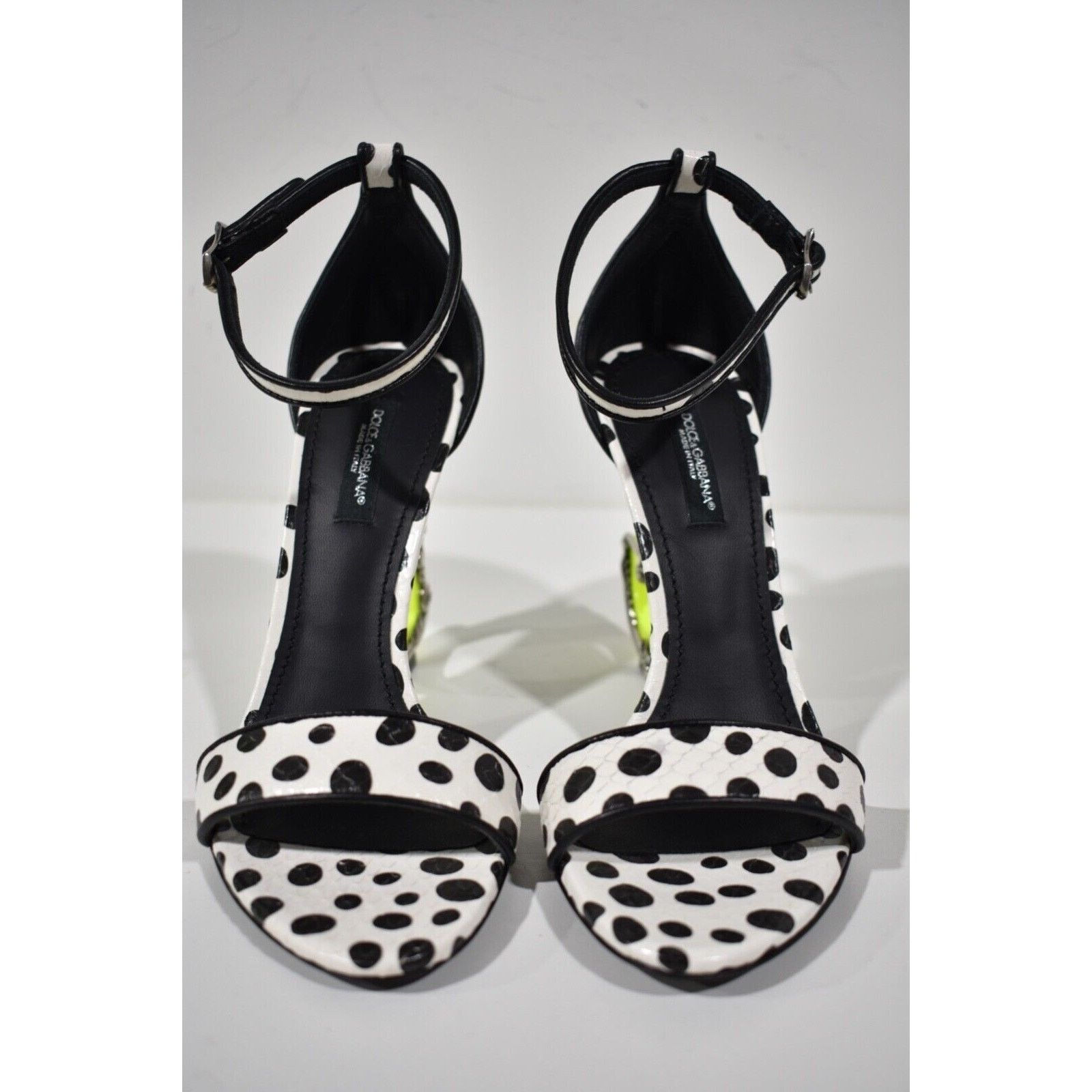 Dolce & Gabbana Dolce & Gabbana Keira 105 White Elaphe DG Heel Sandal 38 Size US 8 / IT 38 - 5 Thumbnail