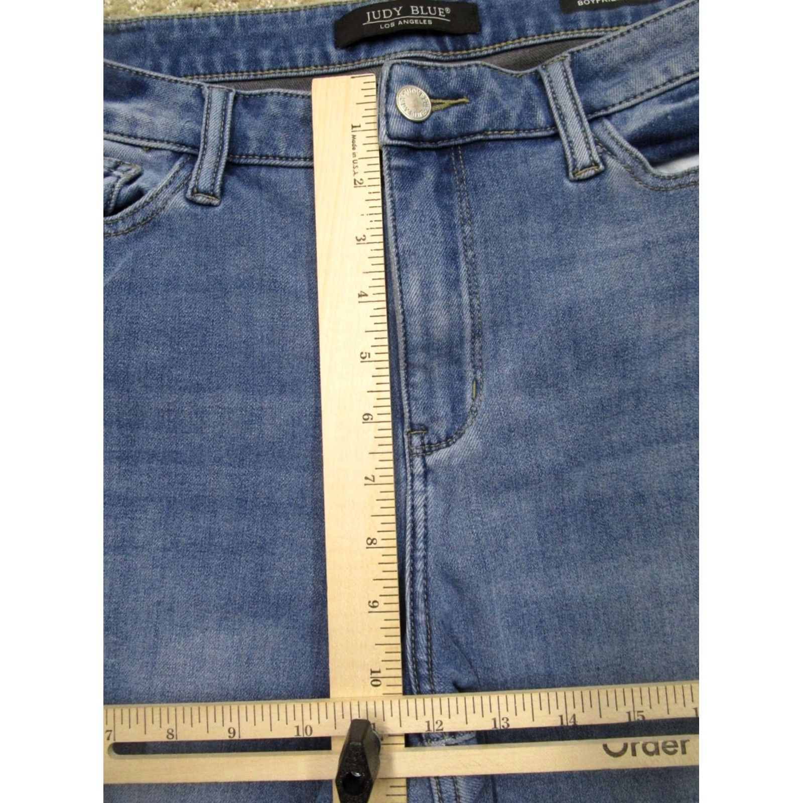 Vintage Judy Blue Jeans Women 31 Light Blue Boyfriend High Rise Stretch Denim Pants 5-Pocket Relaxed Fit Modern Size 24" / US 00 / IT 34 - 6 Thumbnail