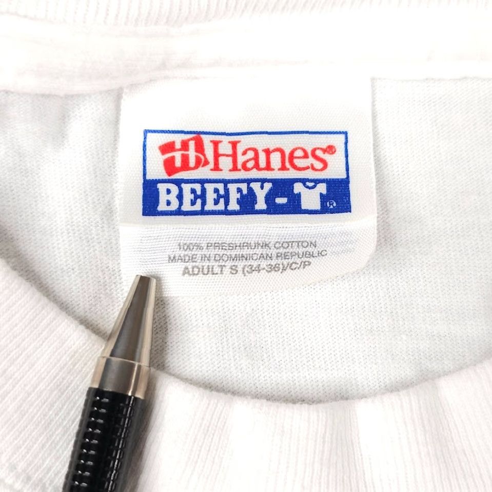 Hanes VINTAGE Hanes T-Shirt Mens Small White 90s Y2K Vintage Striped Bass Catch & Release Short Sleeve Crew Neck Double-Sided Size US S / EU 44-46 / 1 - 6 Thumbnail
