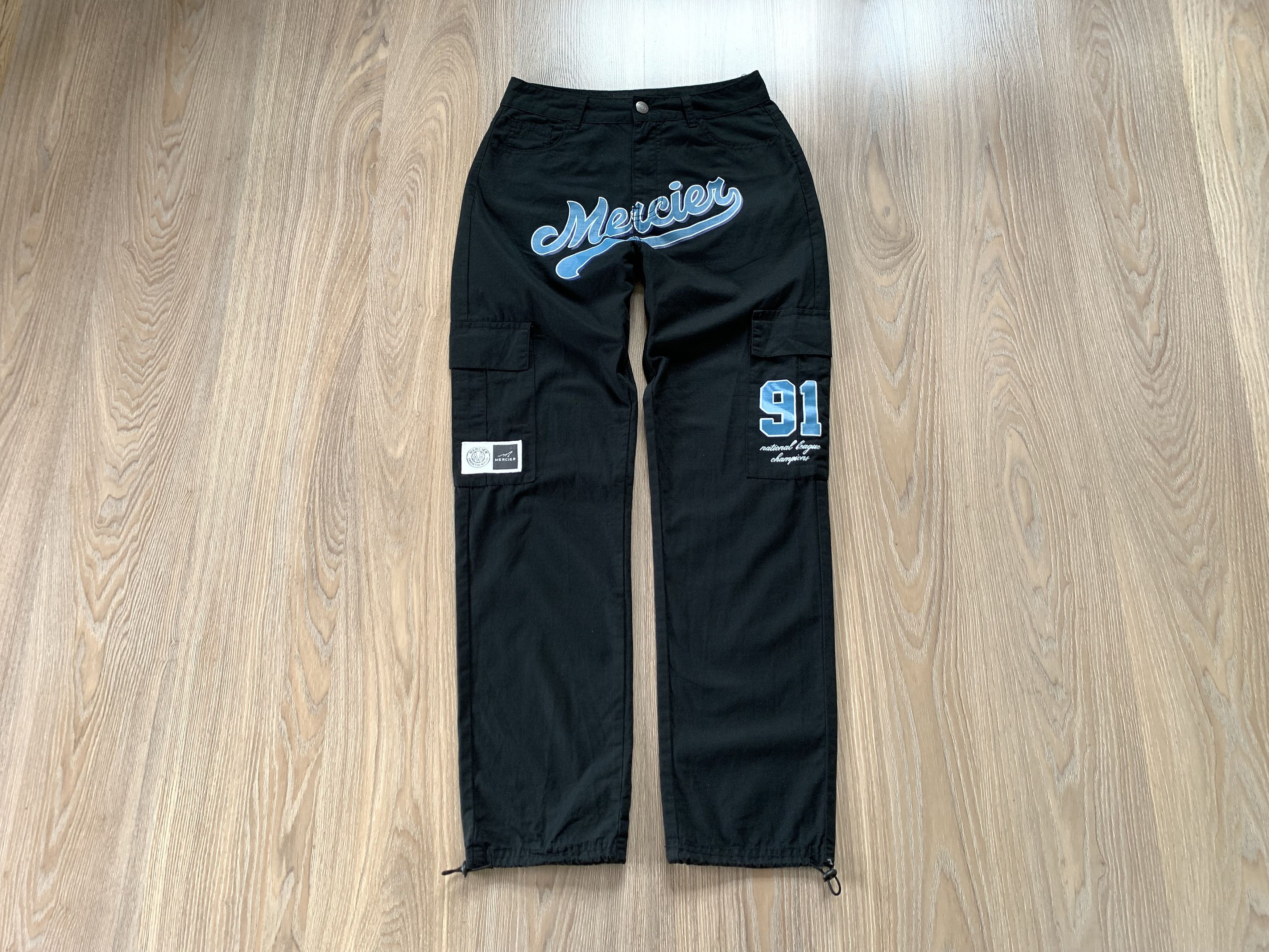 Baume & Mercier Mercier Mens Black Printed Cargo Pants Trouser Size US 29 - 1 Thumbnail