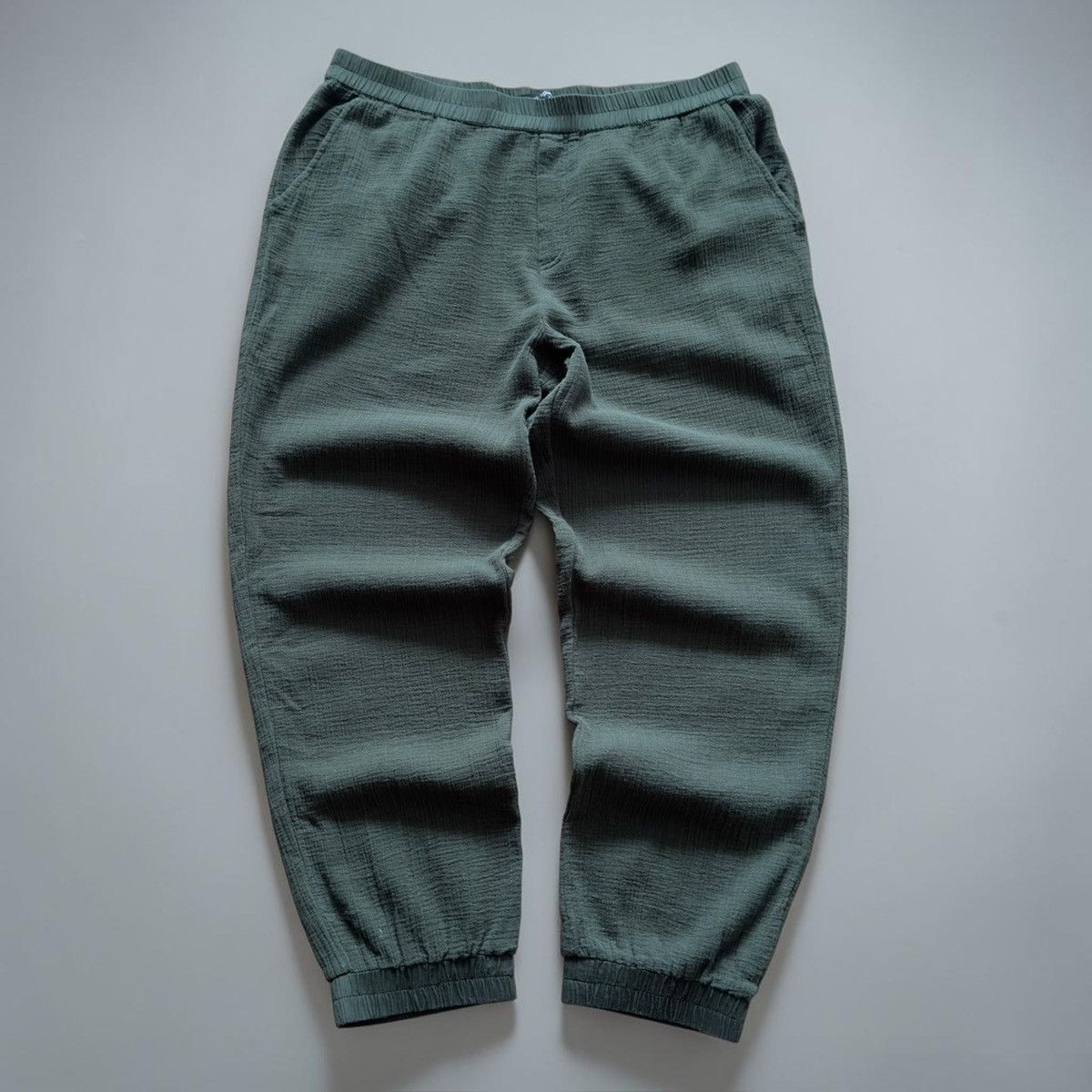 Gudrun Sjoden Gudrun Sjödén Relaxed Fit Textured Muslin Pants Green M Size 30" / US 8 / IT 44 - 2 Thumbnail