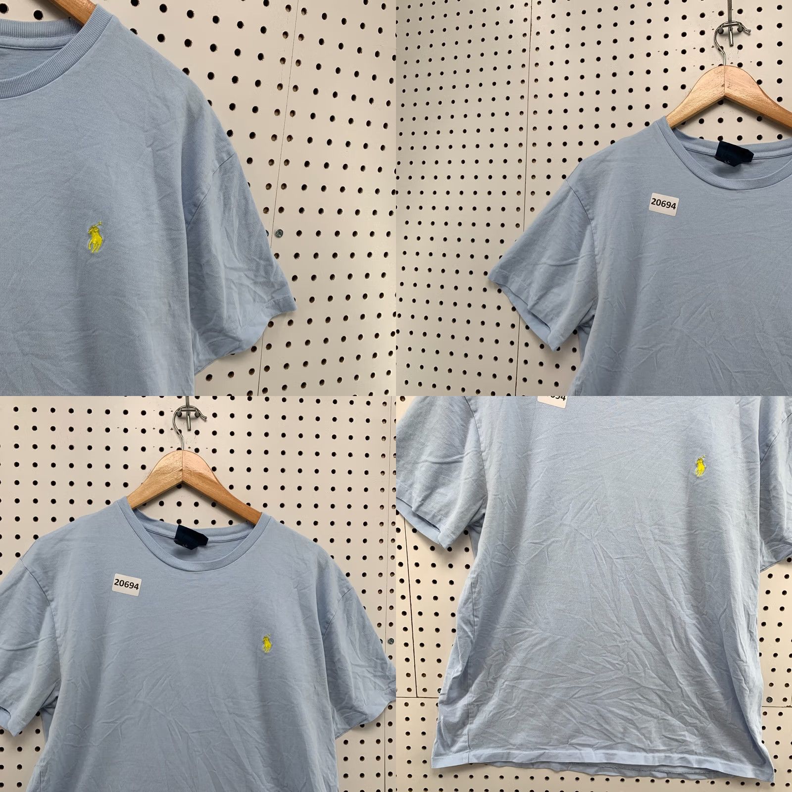 Polo Ralph Lauren Polo Ralph Lauren Shirt Mens Medium Blue Yellow Pony Short Sleeve Crew Neck Cotton, Regular Fit Size US M / EU 48-50 / 2 - 8 Thumbnail
