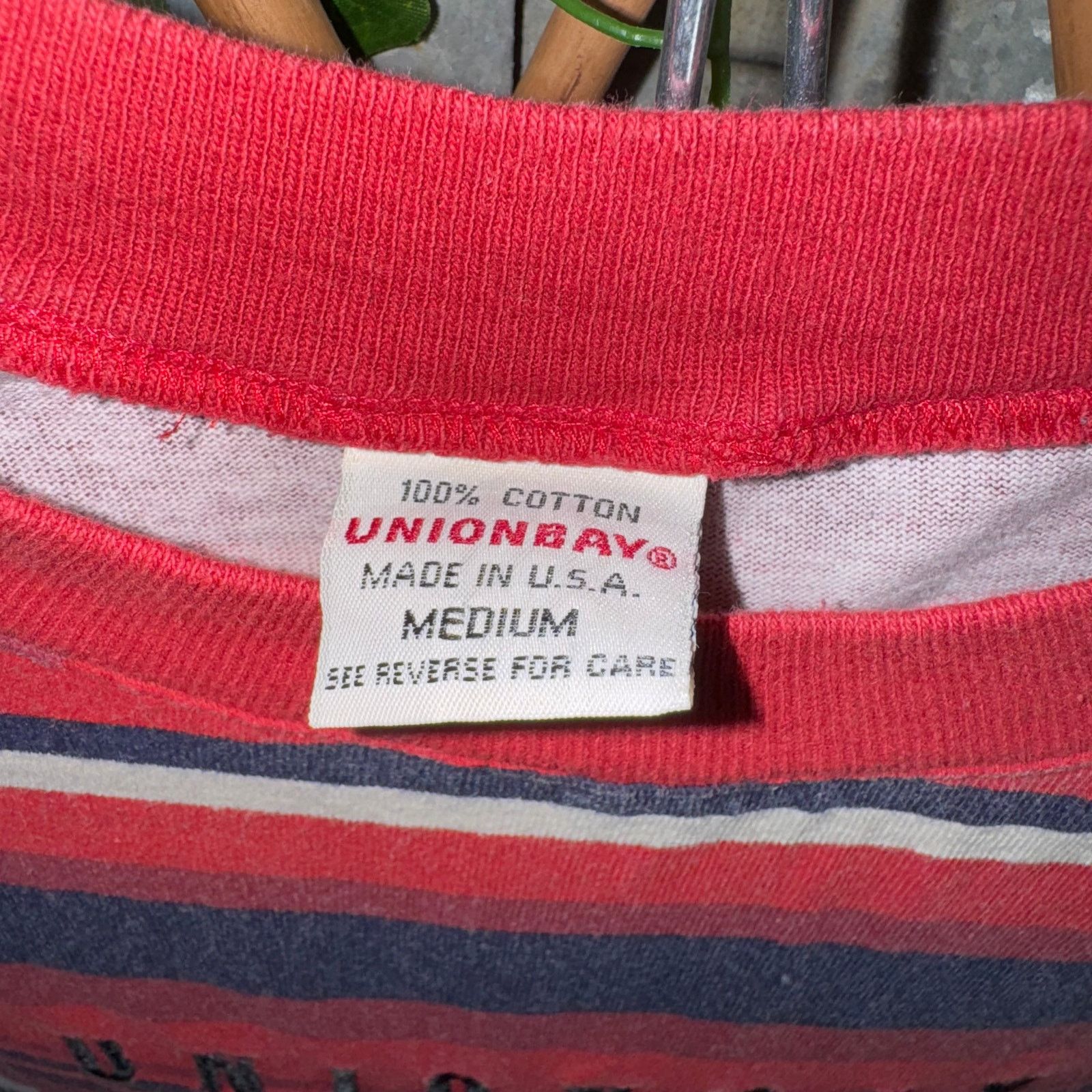 UNIONBAY Vintage Y2K union Bay embroider essential stripe 90s t-shirt Size US M / EU 48-50 / 2 - 3 Thumbnail