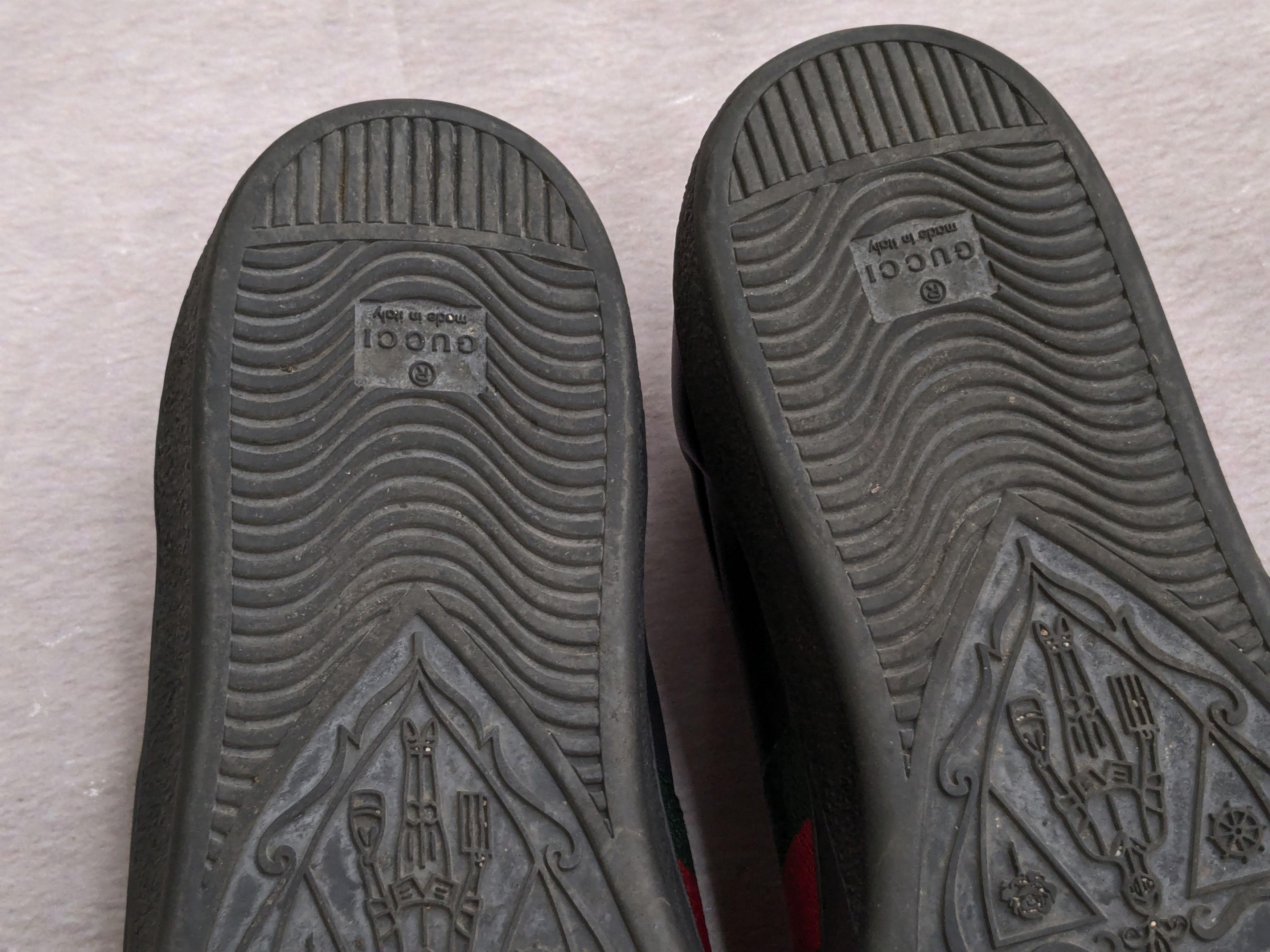 Gucci Gucci Ace Sneakers Black 12.5 Leather Low Tops Web Size US 12.5 / EU 45-46 - 13 Thumbnail
