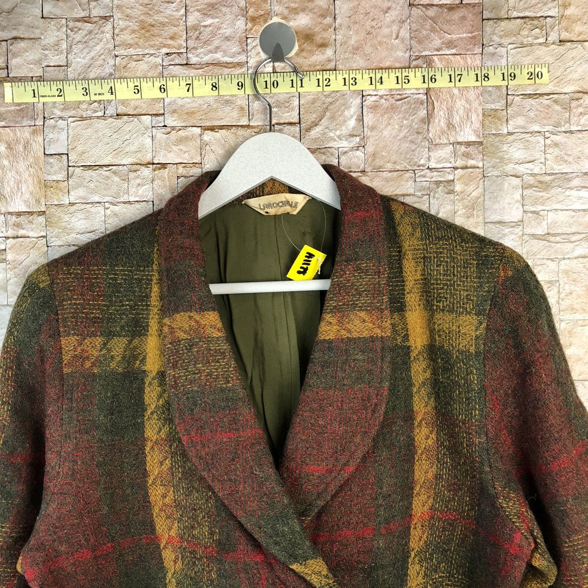 Japanese Brand Larochelle vintage Brown Tweed Blazer #A1178 Size US M / EU 48-50 / 2 - 4 Thumbnail