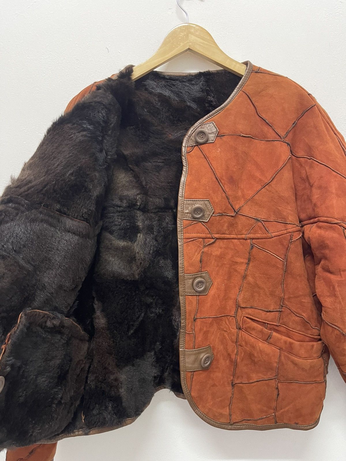 Genuine Leather Vintage PATCHWORK LAMBSKIN CROP Jacket Hai Sporting Gear Size US M / EU 48-50 / 2 - 3 Thumbnail
