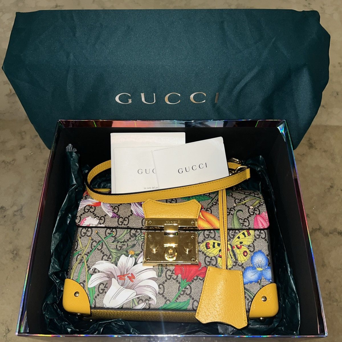 Gucci GUCCI GG Flora Padlock Bamboo Multicolor Limited Edition Size ONE SIZE - 19 Thumbnail