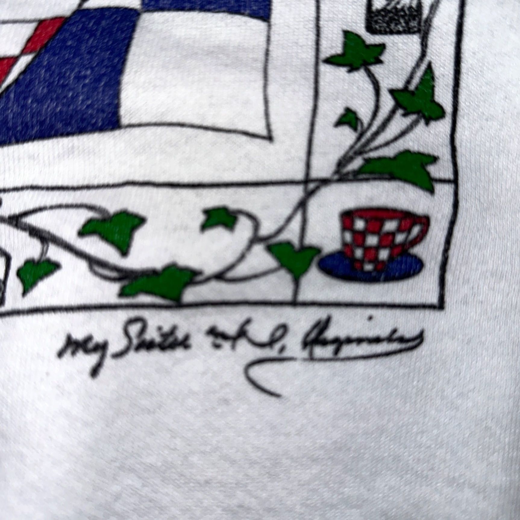 Jerzees VINTAGE Jerzees Sweatshirt Crew Neck L White 90s Autumn Fall Halloween College Sports Mens Large Graphic Print Size US L / EU 52-54 / 3 - 4 Thumbnail