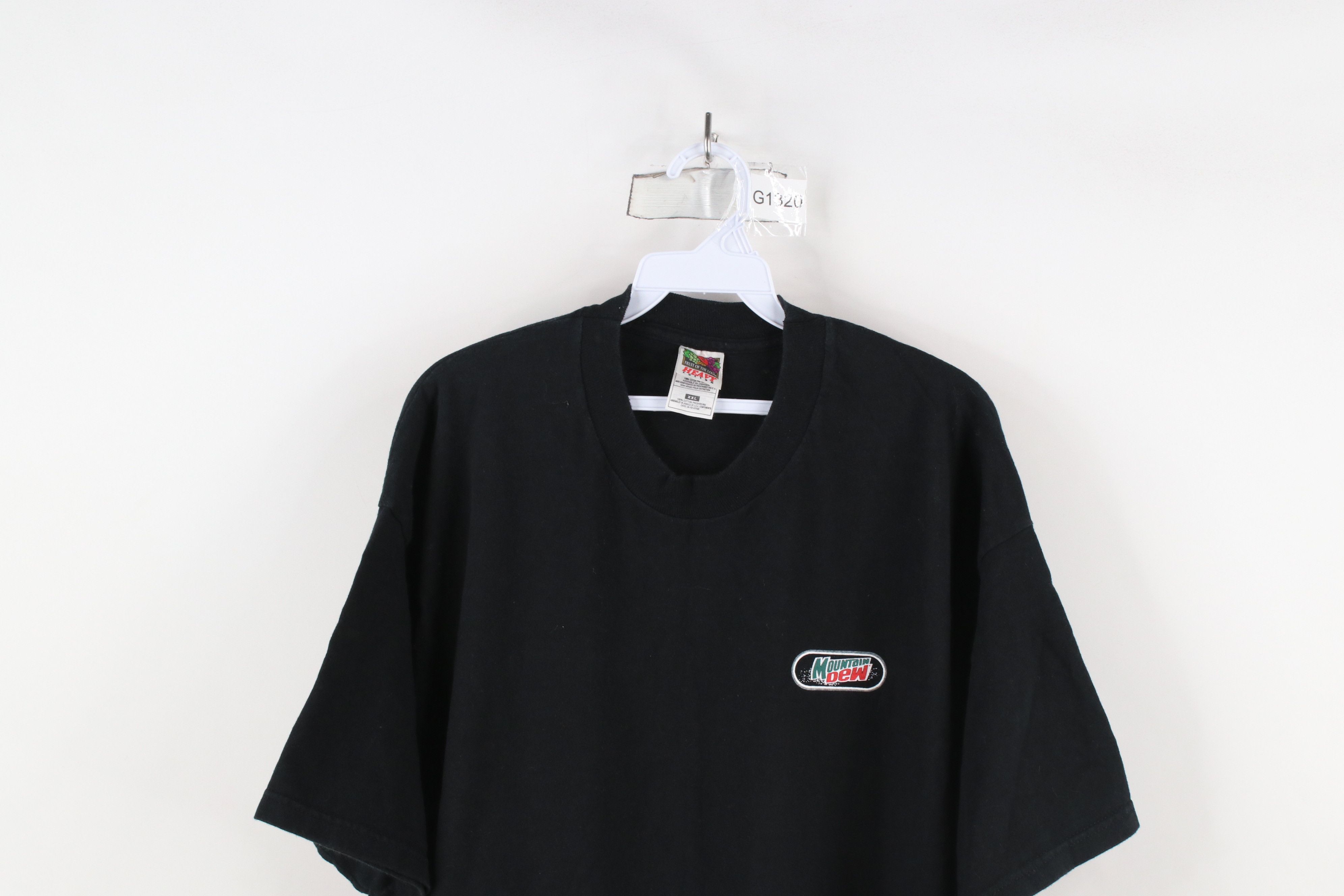 Vintage Vintage 90s Mountain Dew Spell Out Do The Dew T-Shirt Black Size US XXL / EU 58 / 5 - 2 Thumbnail