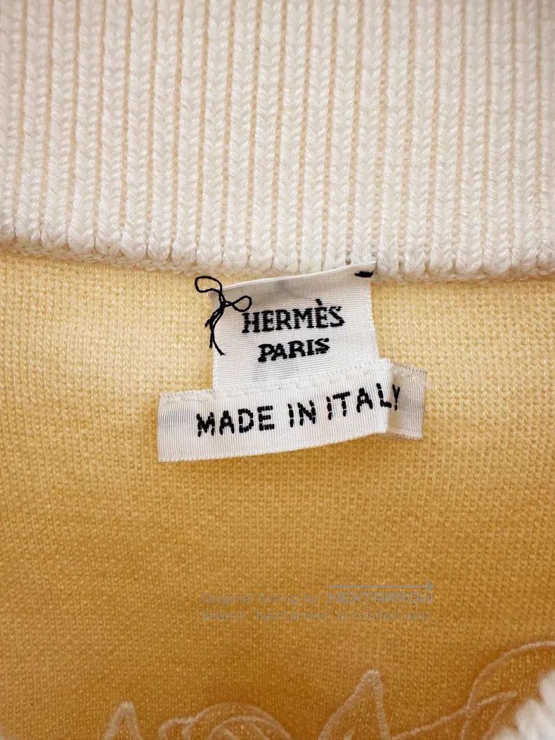 Hermes Hermes White and yellow print jacket Size XXS / US 00 / IT 34 - 3 Thumbnail