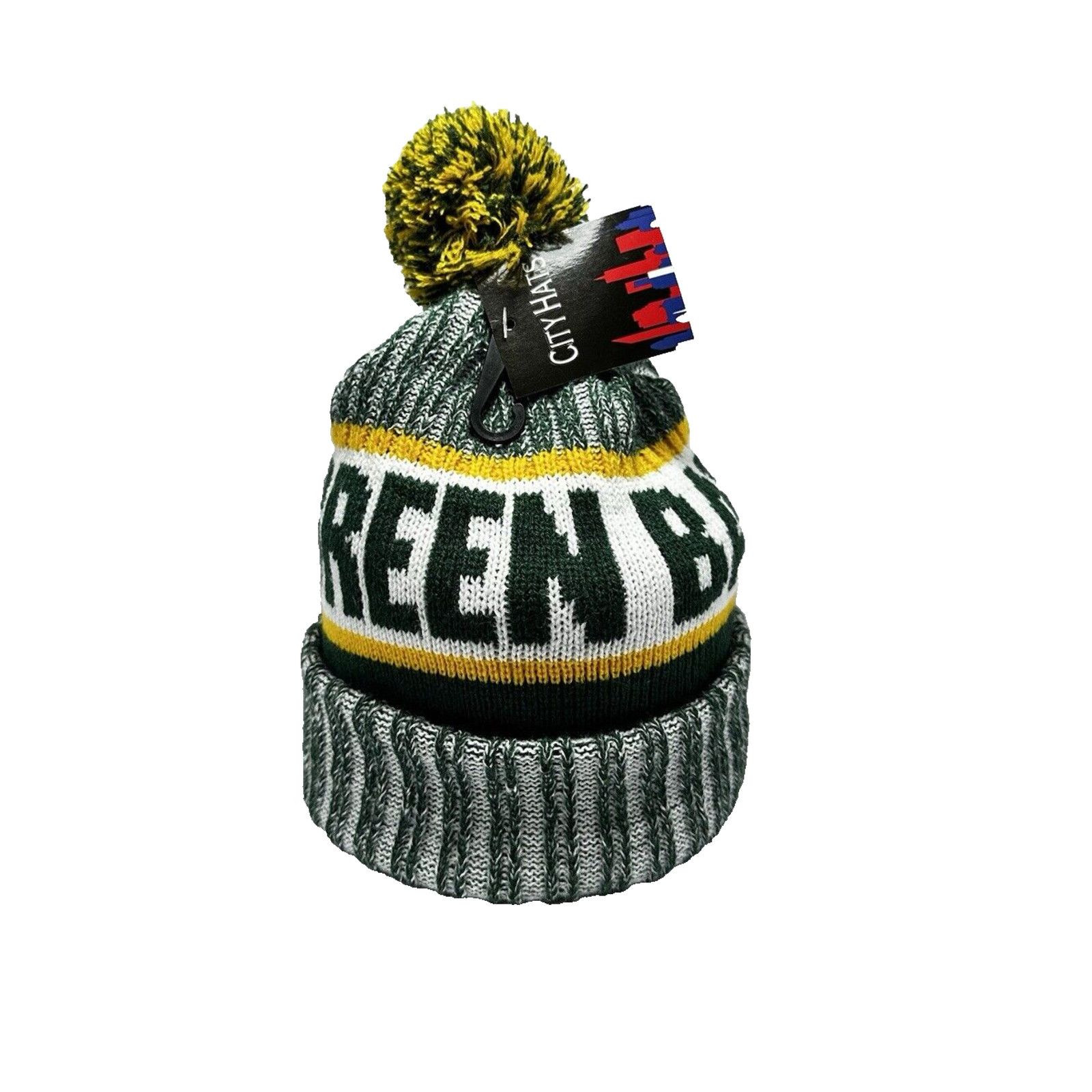 NFL New NFL Green Bay Packers Pom Pom Knit Hat Beanie Hat Cap Size ONE SIZE - 1 Thumbnail