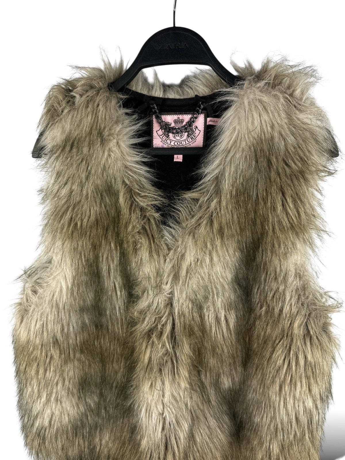 Juicy Couture Vintage Y2K Juicy Couture Faux Fur Vest Women’s Size L Size L / US 10 / IT 46 - 2 Thumbnail