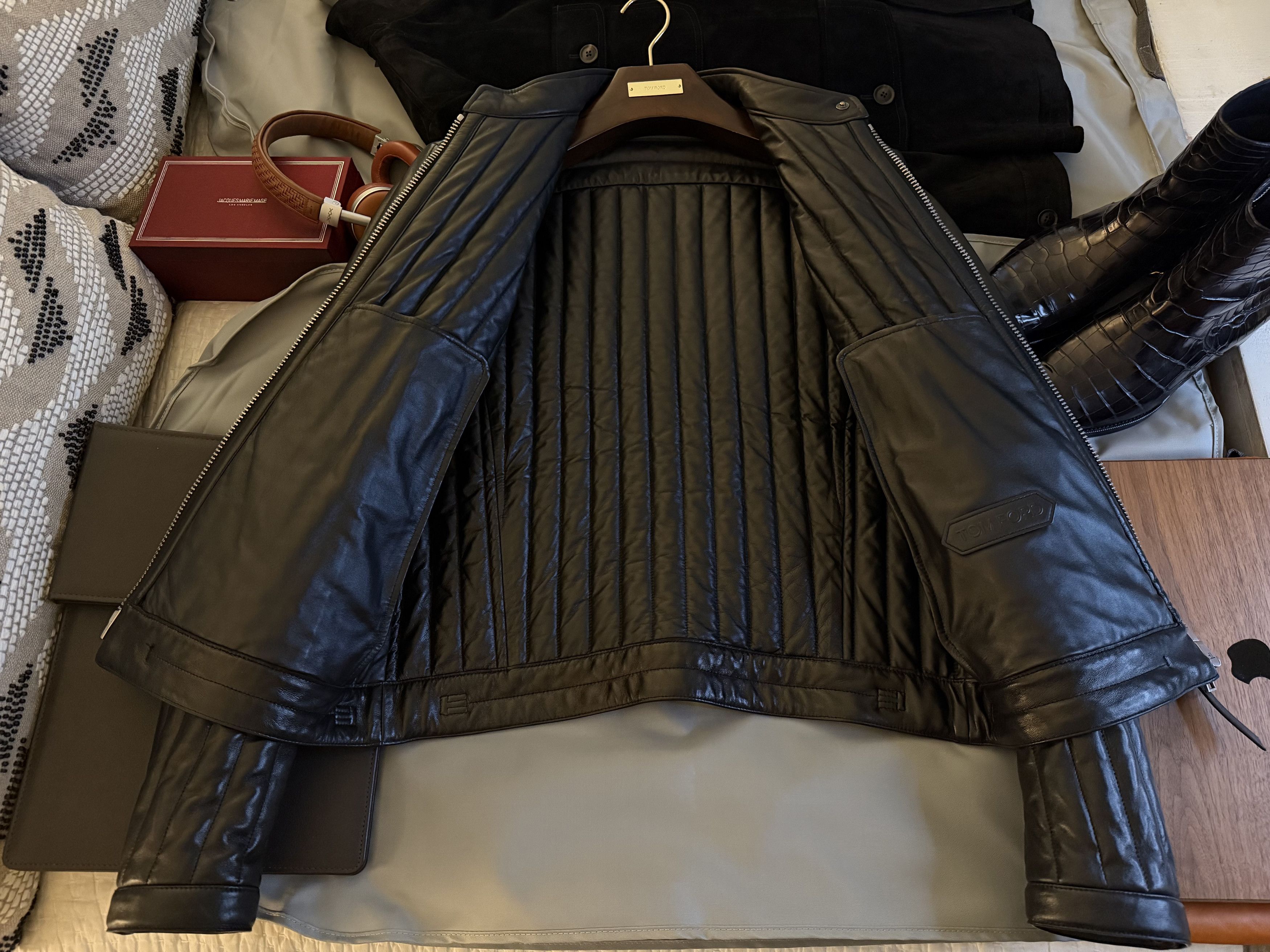 Tom Ford Ultimate New $8,200 w/tax Channel Quilted Cafe Racer Size US L / EU 52-54 / 3 - 14 Thumbnail