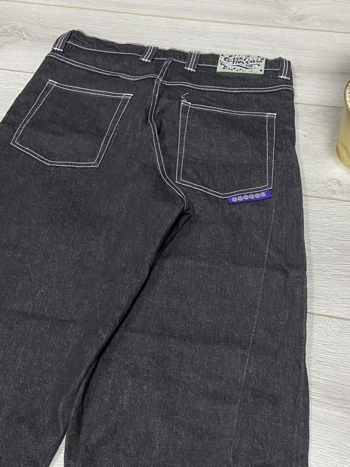 always do what you should do Adwysd washed black denim jeans rap pant Size US 34 / EU 50 - 7 Thumbnail