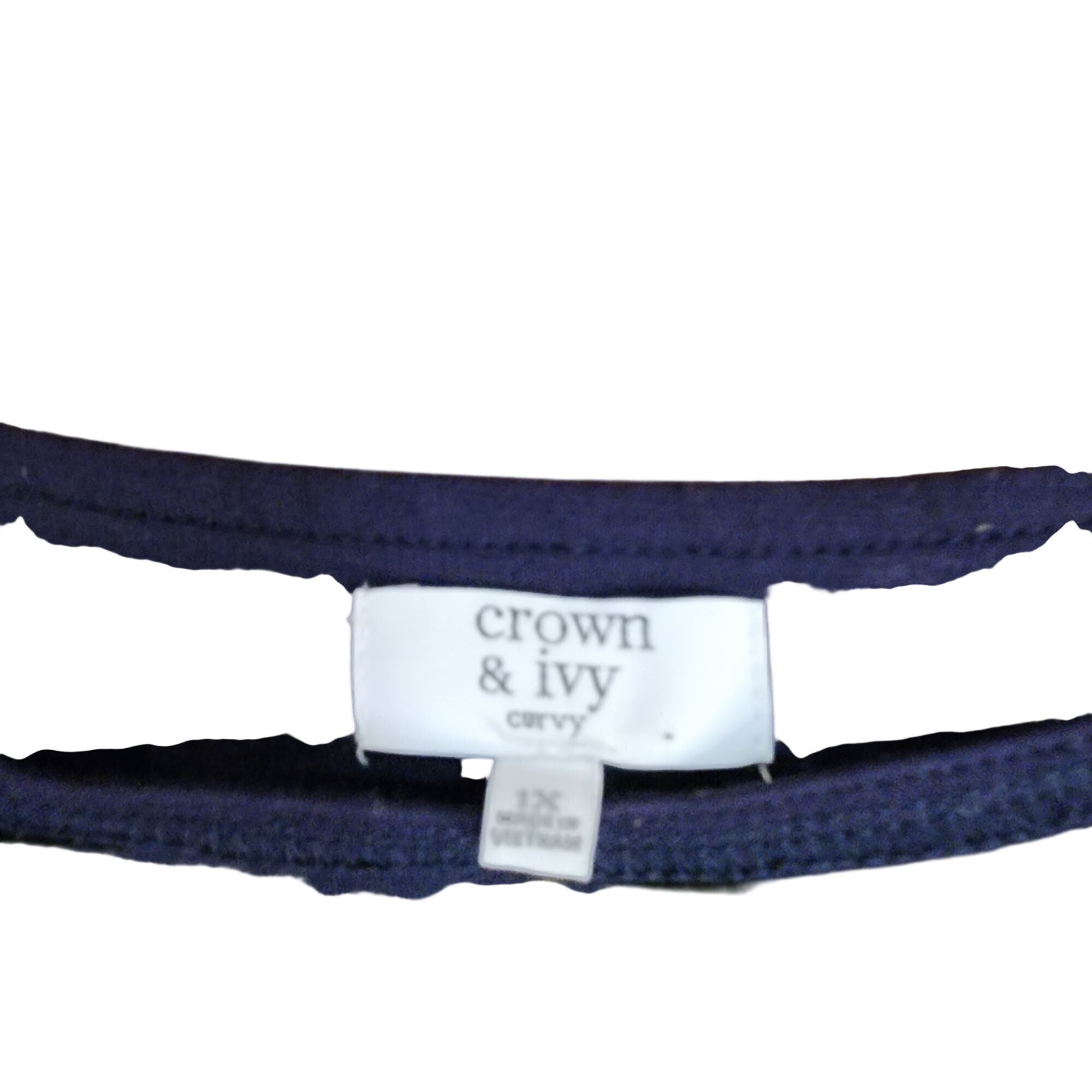 Other Crown & Ivy top with bell sleeves Navy Womens size 1X Size XXL / US 16-18 / IT 52-54 - 4 Thumbnail