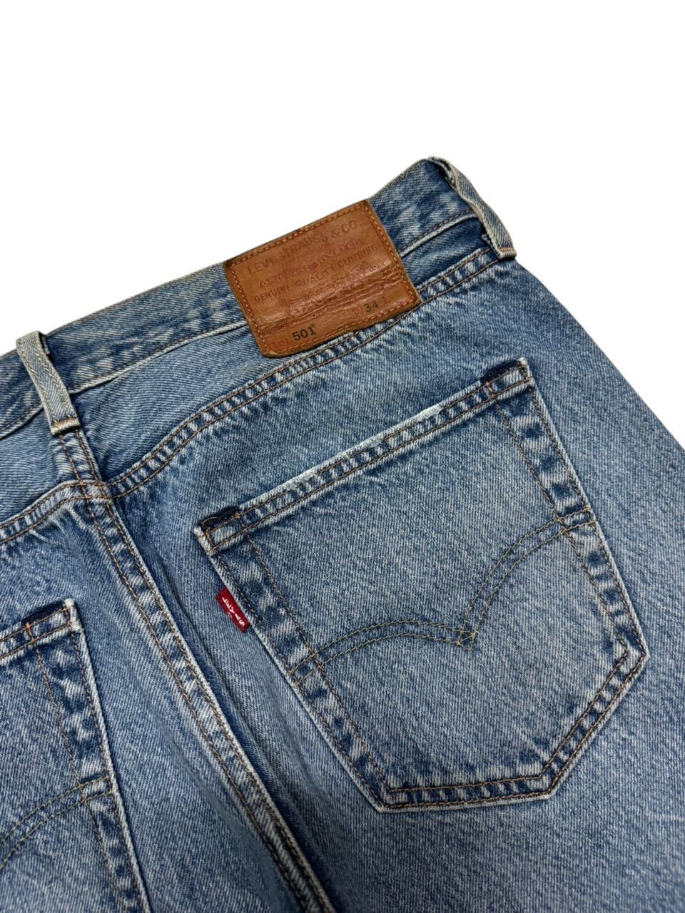 Levi's VINTAGE 2000s Y2K LEVI’S 501 STONED WASH SHORT Size US 32 / EU 48 - 13 Thumbnail